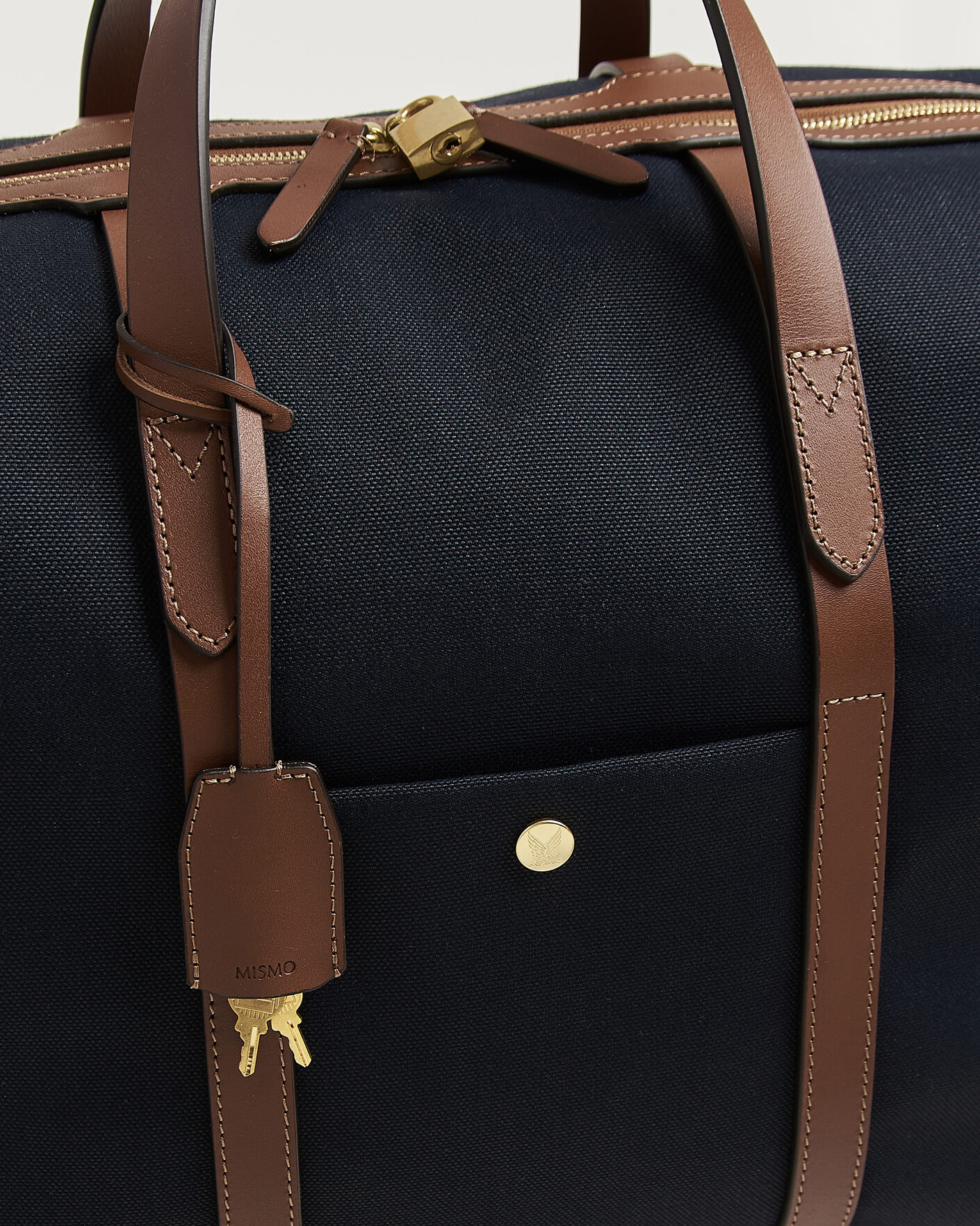 Men | Bags | Mismo | M/S Avail 48h Nylon Weekendbag Deep Sea Blue/Cuoio