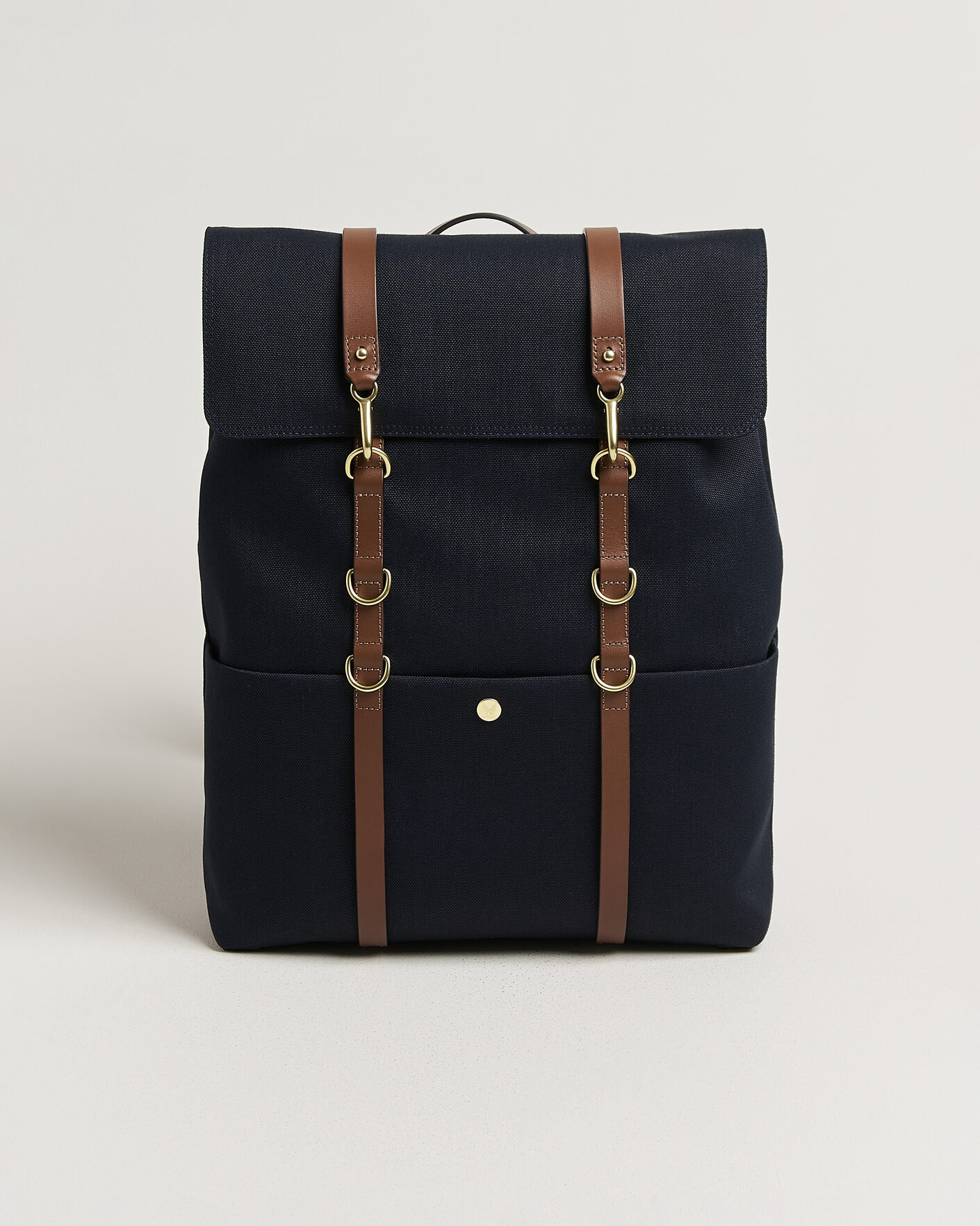 Men | Bags | Mismo | M/S Nylon Backpack Deep Sea Blue/Cuoio