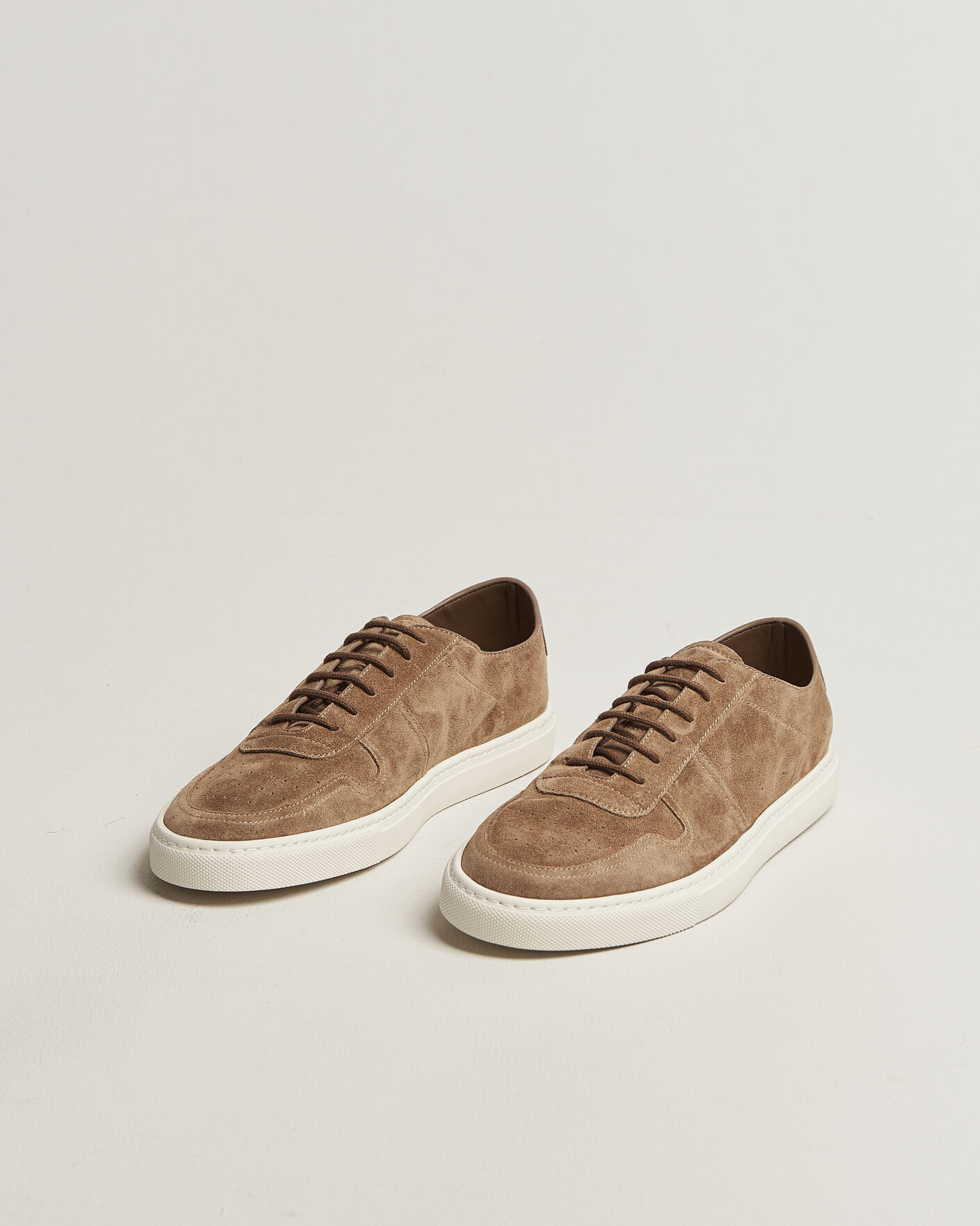 Men | Sneakers | Common Projects | BBall Slim Deconstructed Suede Sneaker Taupe