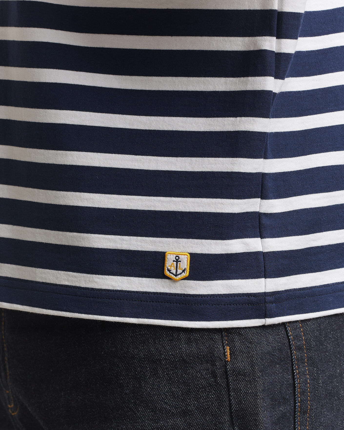 Men | T-Shirts | Armor-lux | Heritage Callac Stripe T-Shirt Marine/Blanc
