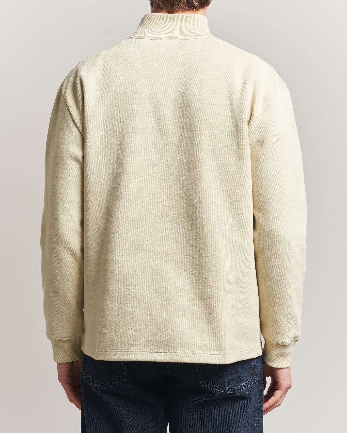Men | Sweaters & Knitwear | Armor-lux | Camionneur Cotton Half Zip Sweater Gravel