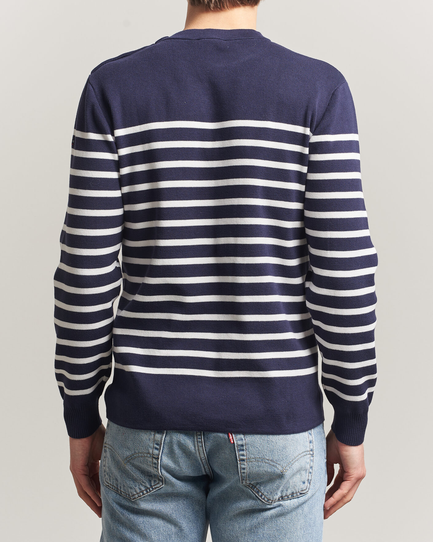 Men | Sweaters & Knitwear | Armor-lux | Groix Striped Sweater Navy/Nature