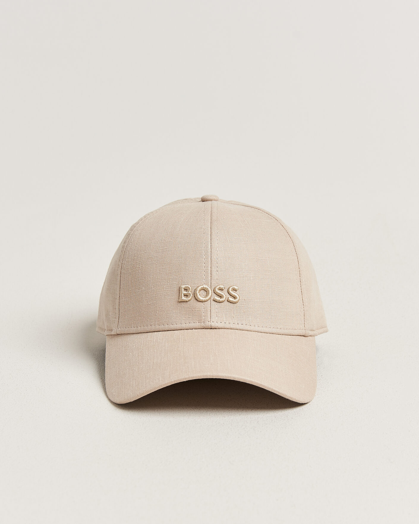 Men | Hats & Caps | BOSS BLACK | Zed Linen Cap Open Beige