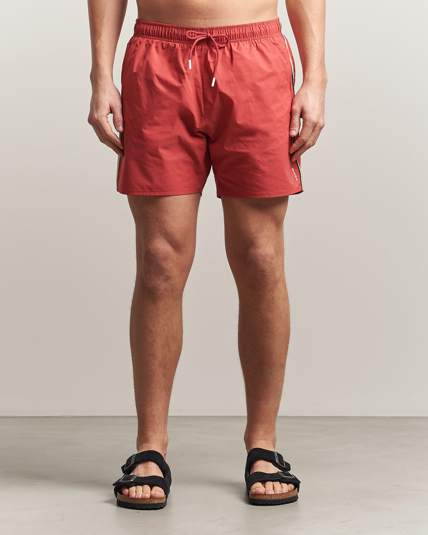 Men | Swimwear | BOSS BLACK | Iconic Swimshorts Dark Red
