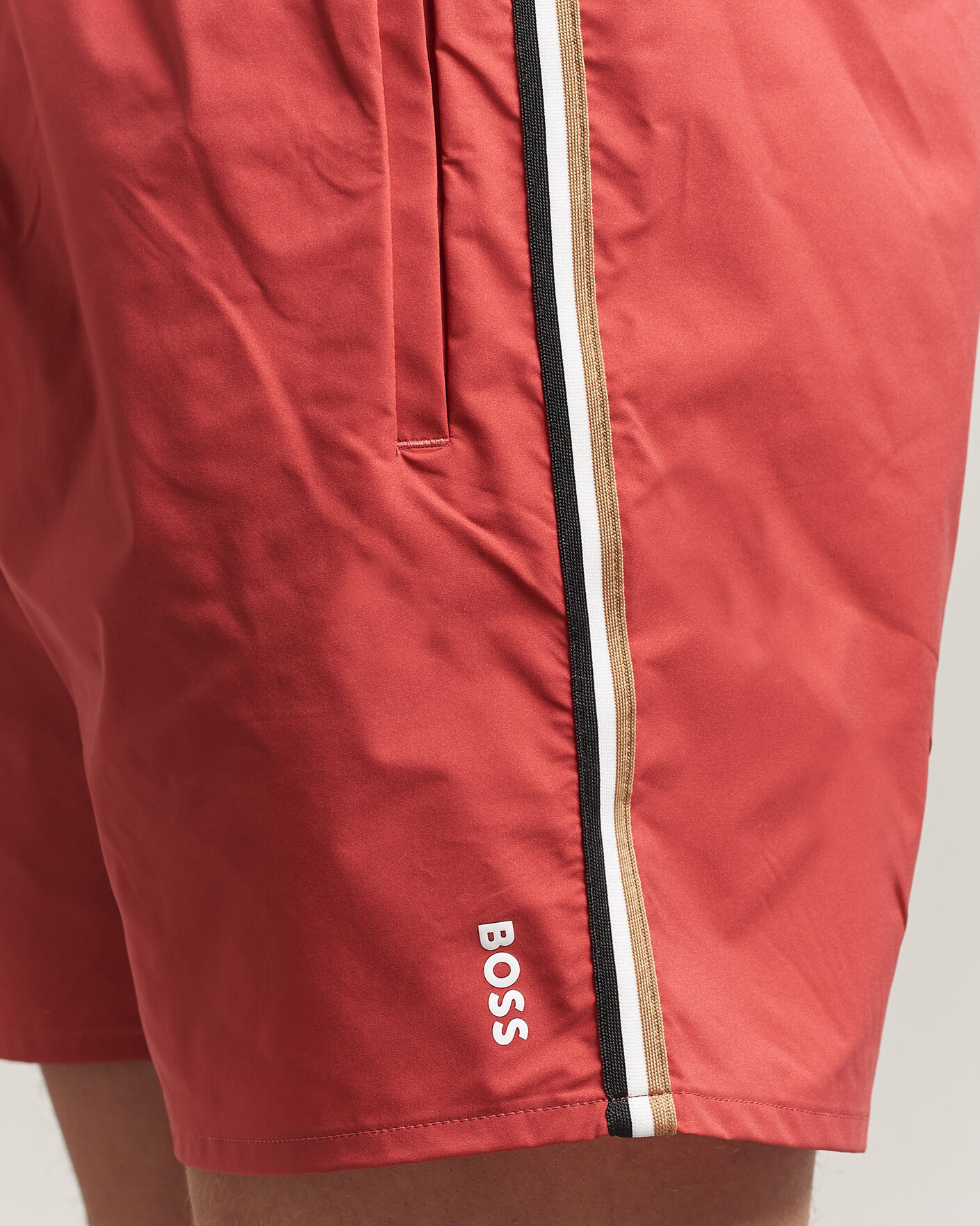 Men | Swimwear | BOSS BLACK | Iconic Swimshorts Dark Red