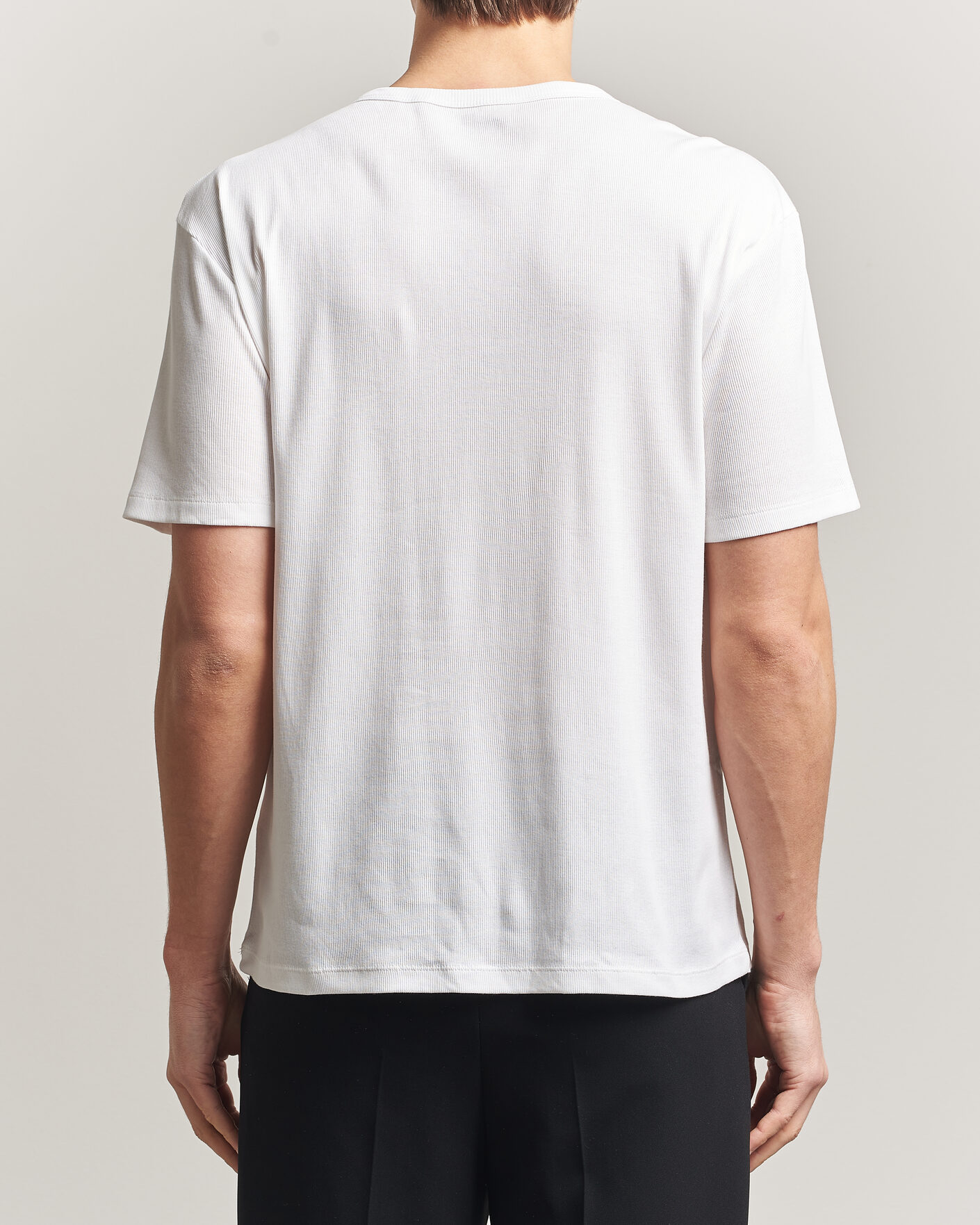 Men | T-Shirts | BOSS BLACK | 2-Pack Ribbed T-Shirt White