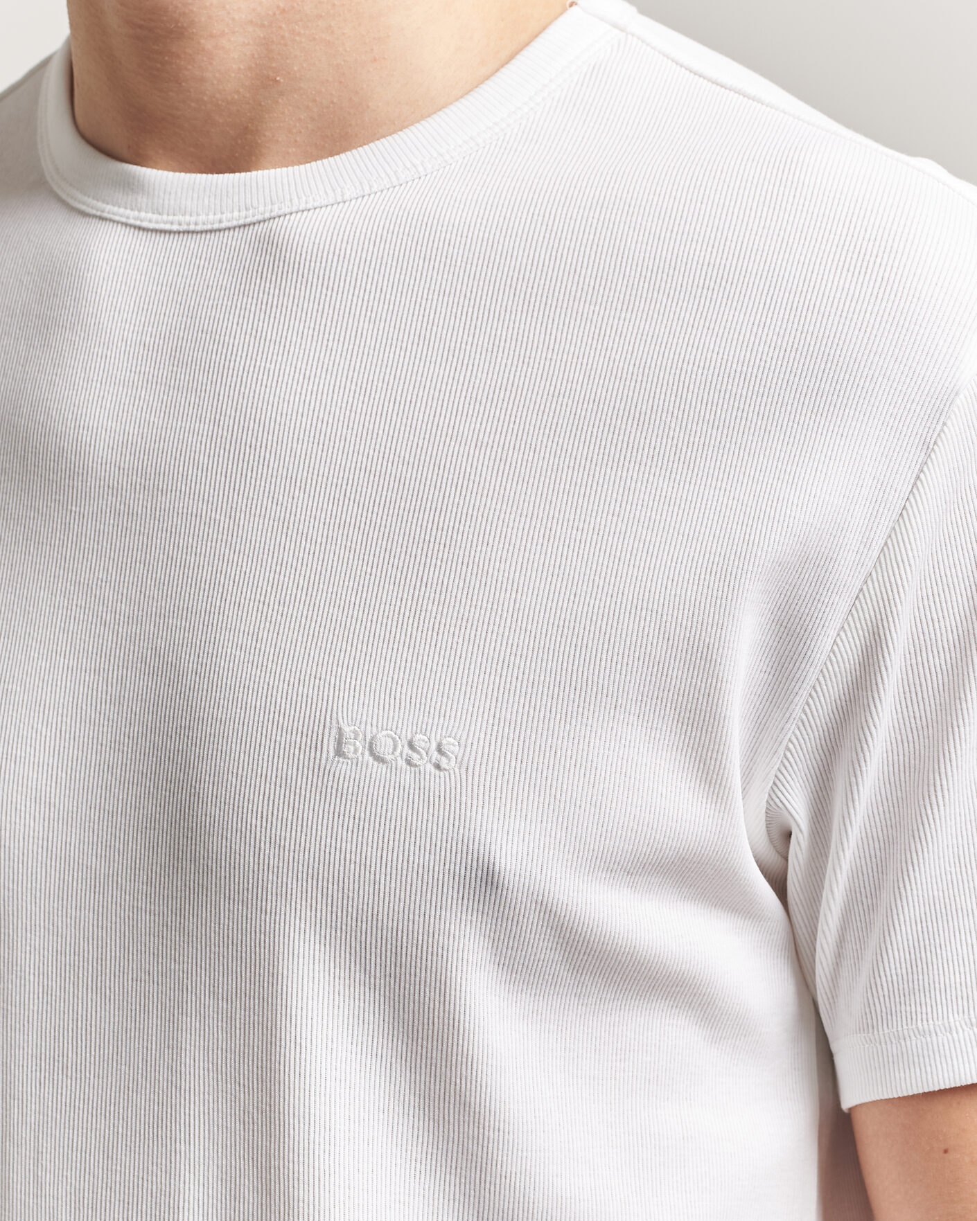 Men | T-Shirts | BOSS BLACK | 2-Pack Ribbed T-Shirt White/Black