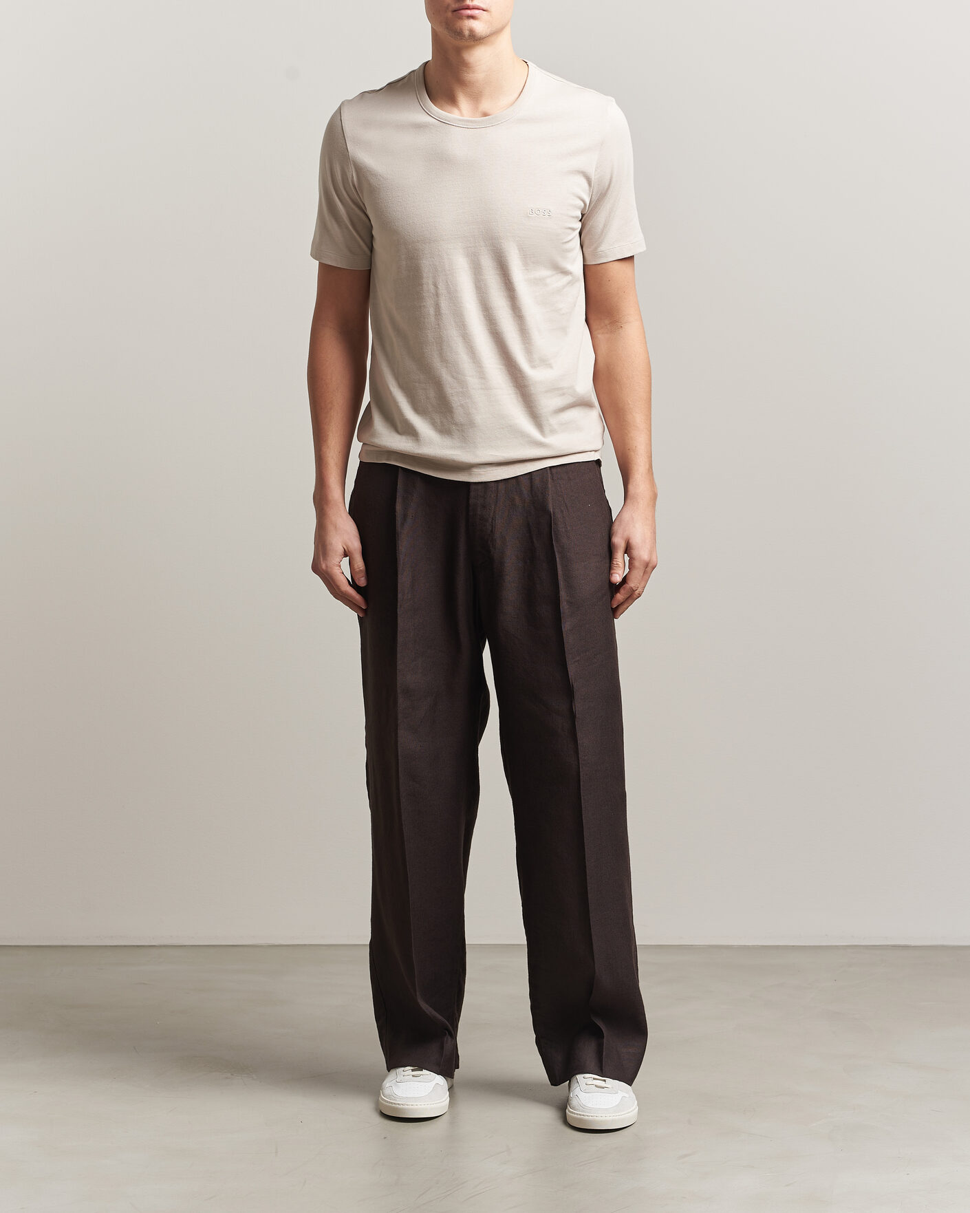 Men | T-Shirts | BOSS BLACK | 3-Pack Crew Neck T-Shirt Grey/Beige/Black