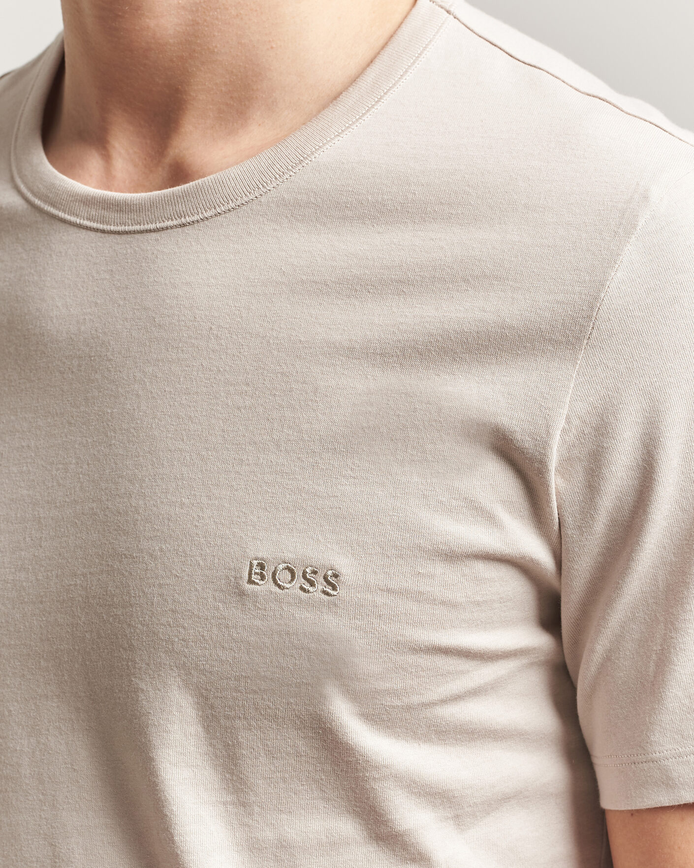 Men | T-Shirts | BOSS BLACK | 3-Pack Crew Neck T-Shirt Grey/Beige/Black