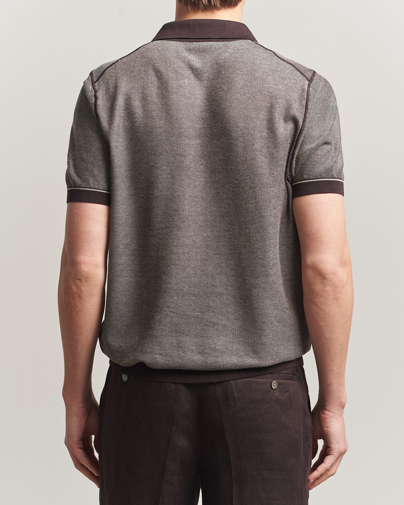 Men | Polo Shirts | BOSS BLACK | Narciso Knitted Polo Dark Brown
