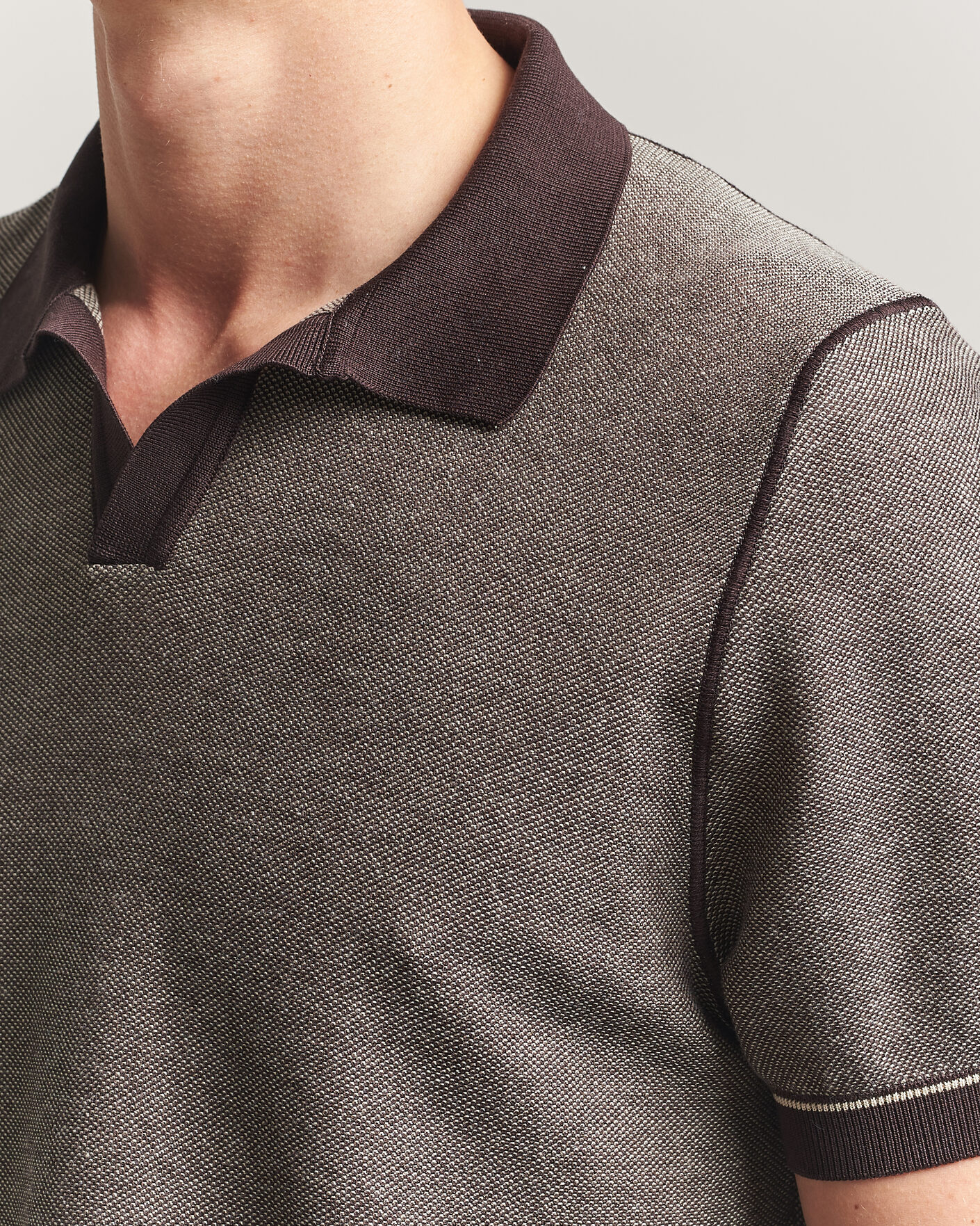 Men | Polo Shirts | BOSS BLACK | Narciso Knitted Polo Dark Brown