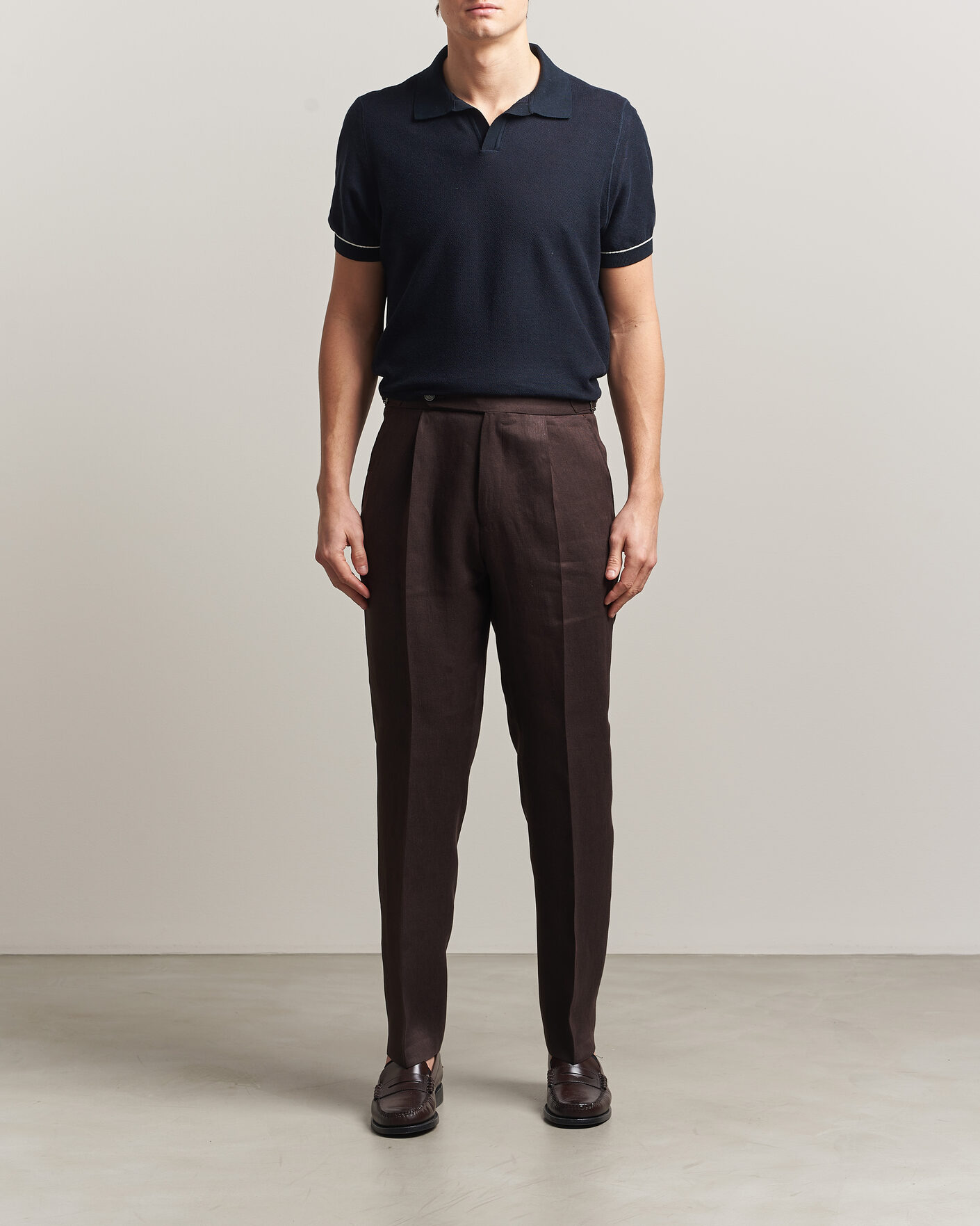 Men | Polo Shirts | BOSS BLACK | Narciso Knitted Polo Dark Blue