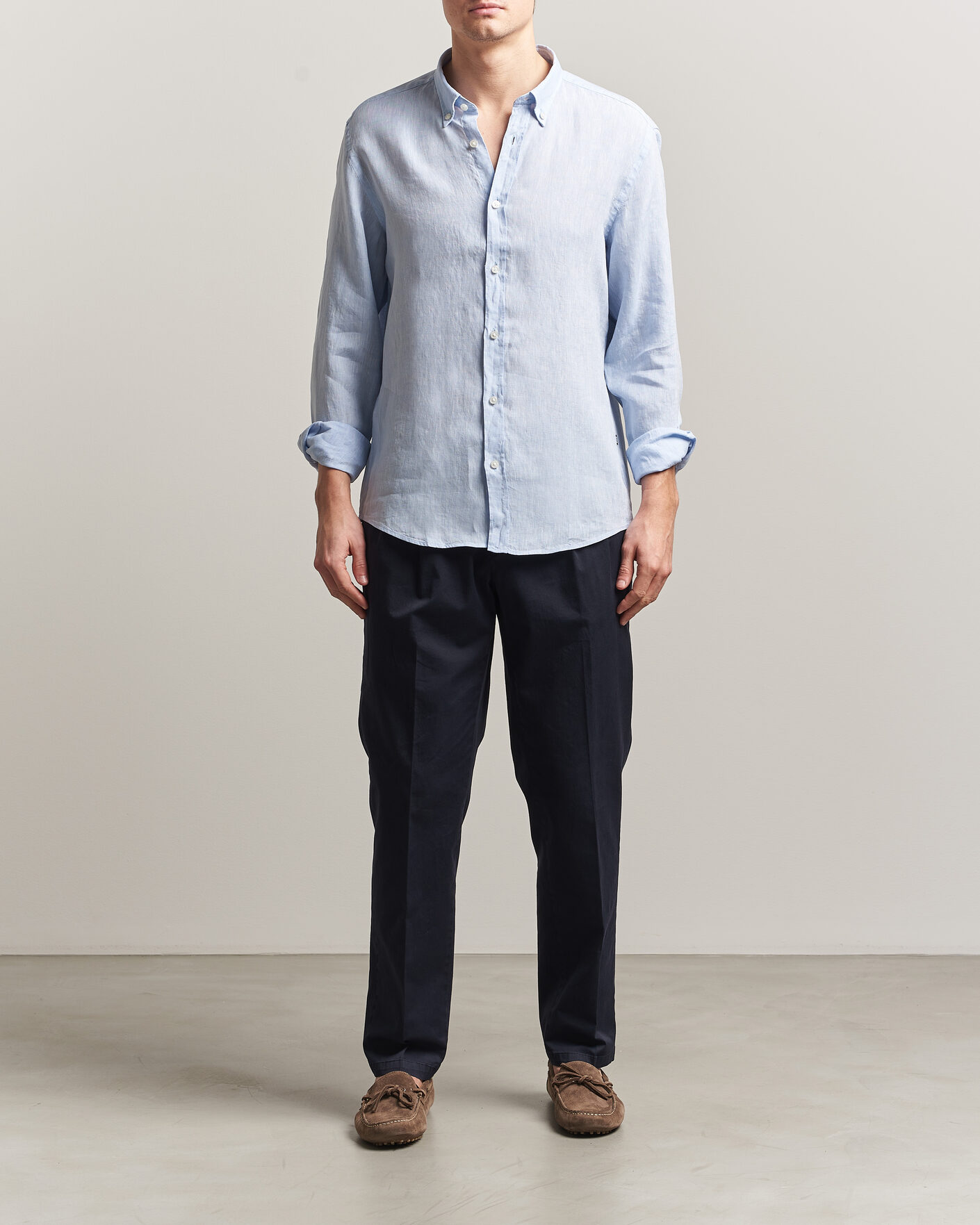 Men | Shirts | BOSS BLACK | Liam Linen Shirt Light Blue