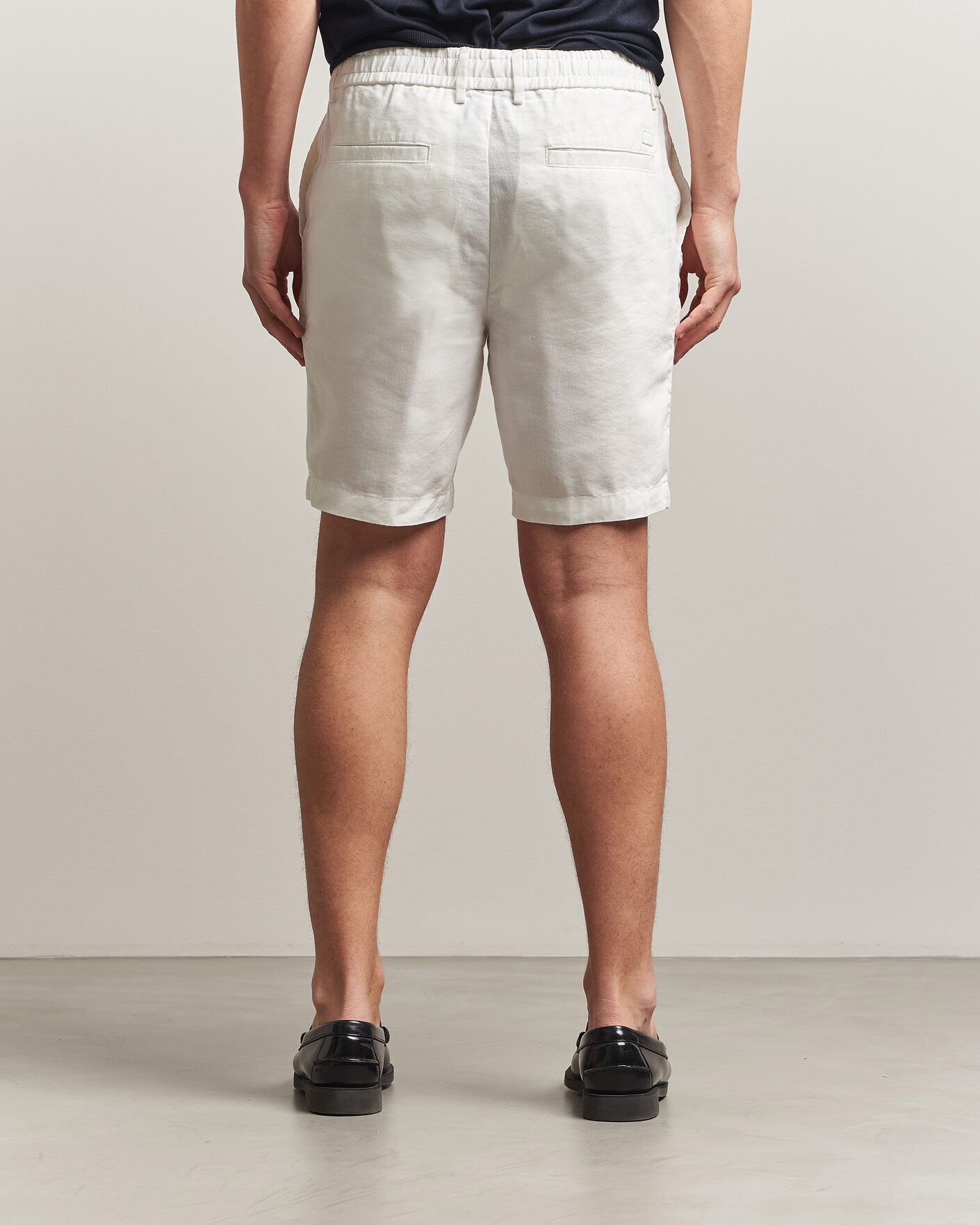 Men | Shorts | BOSS BLACK | Kane Linen Drawstring Shorts White