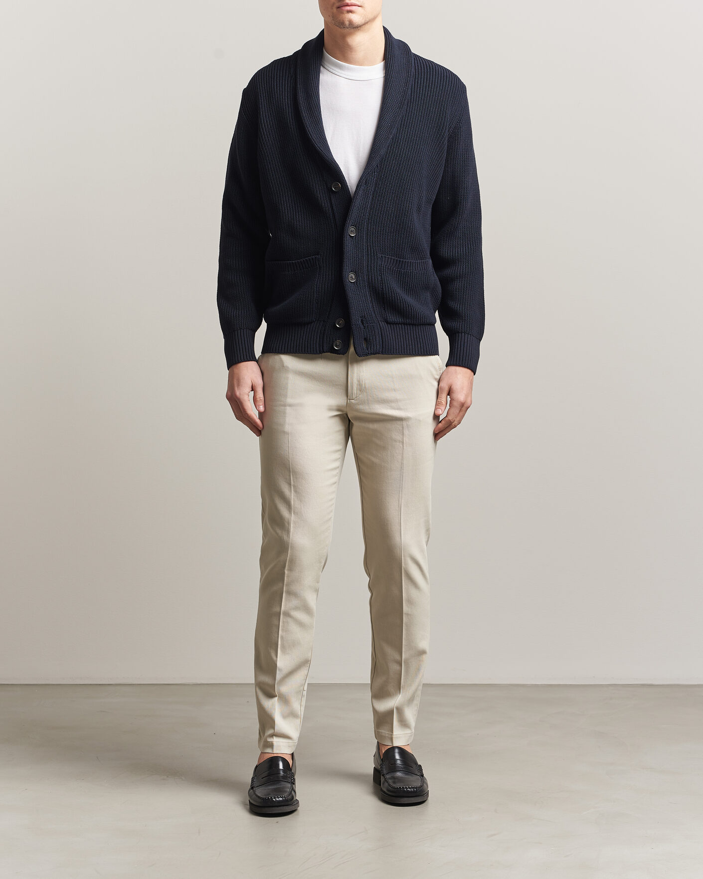 Men | Trousers | BOSS BLACK | Kaiton Structured Chinos Open Beige