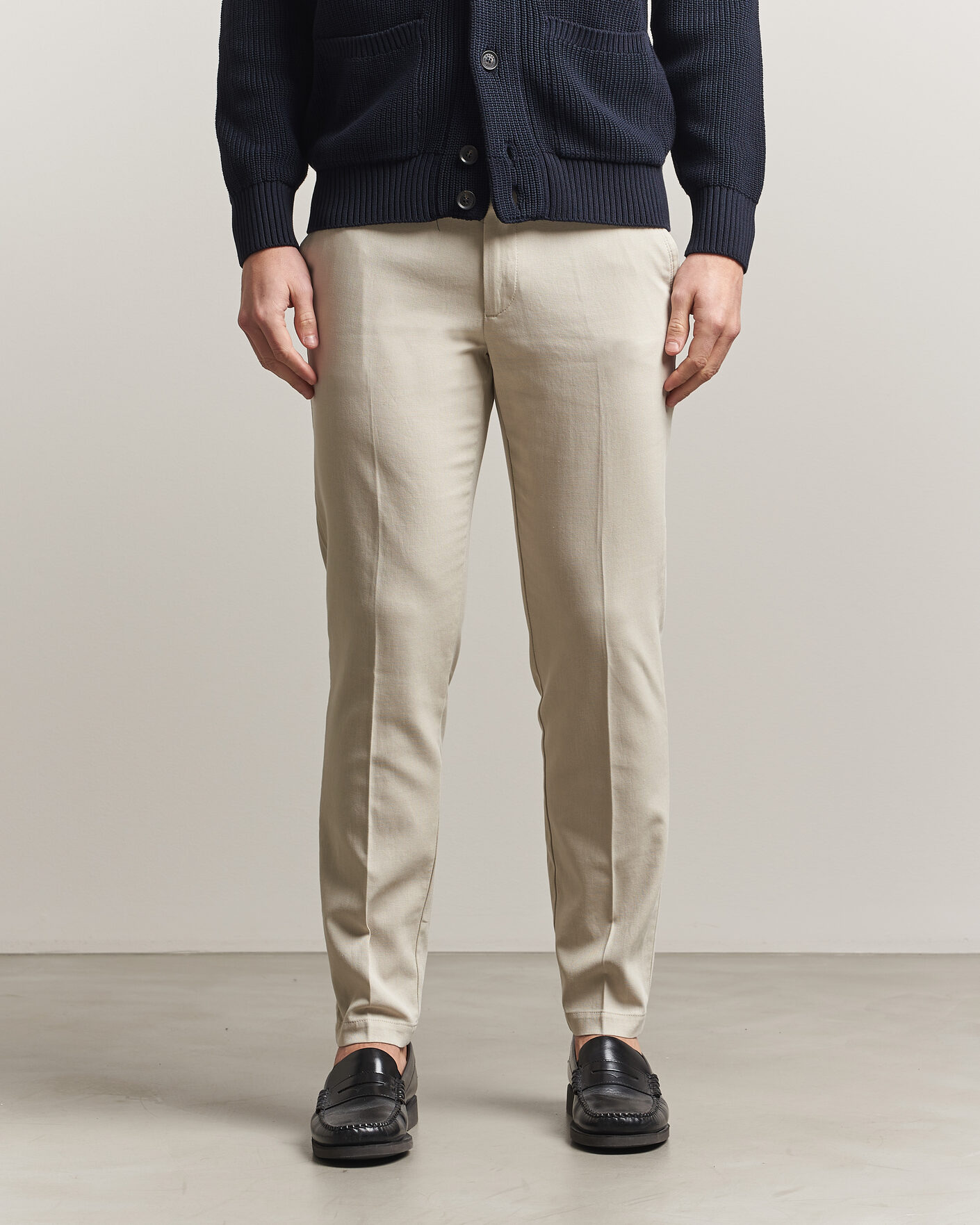 Men | Trousers | BOSS BLACK | Kaiton Structured Chinos Open Beige