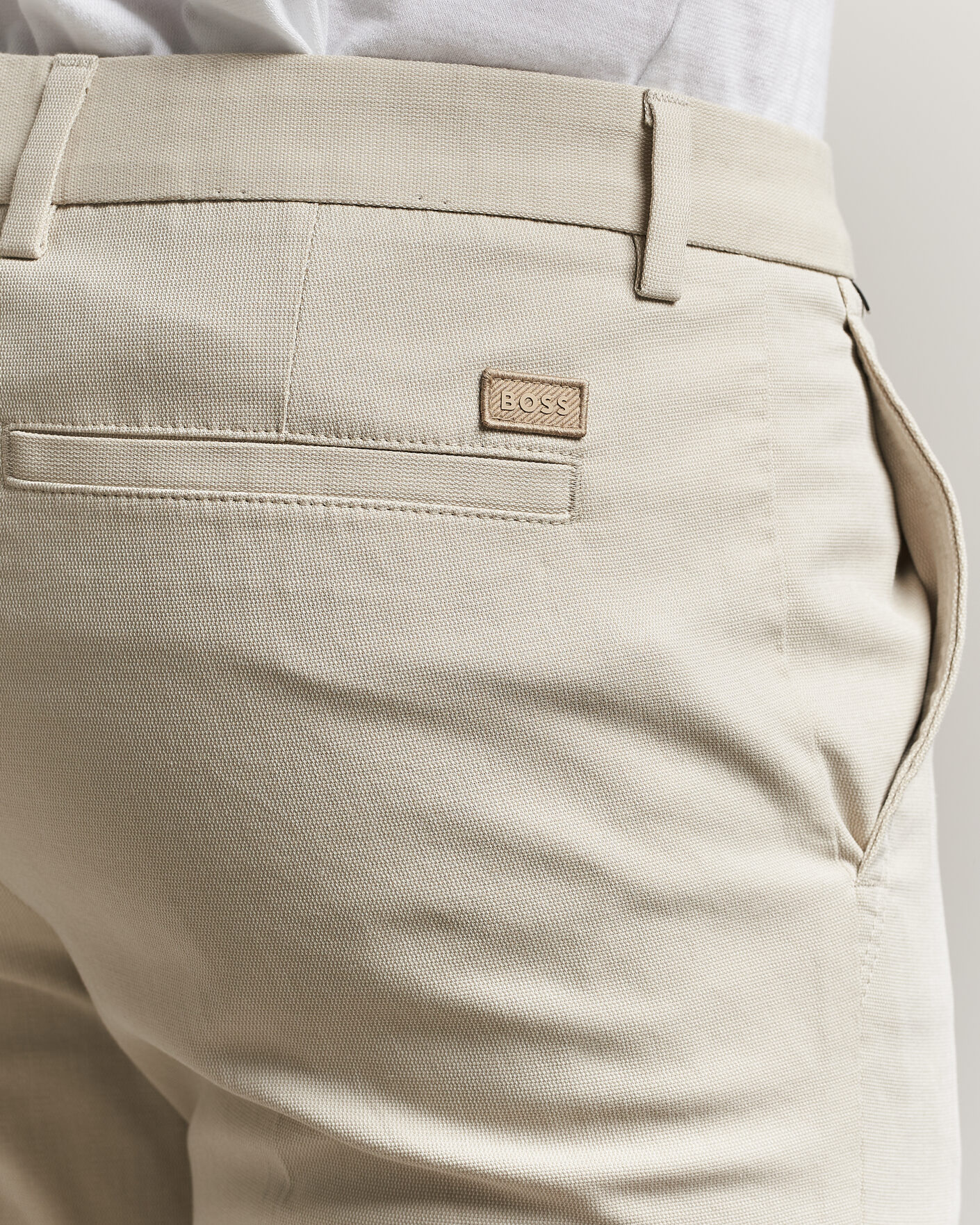 Men | Trousers | BOSS BLACK | Kaiton Structured Chinos Open Beige
