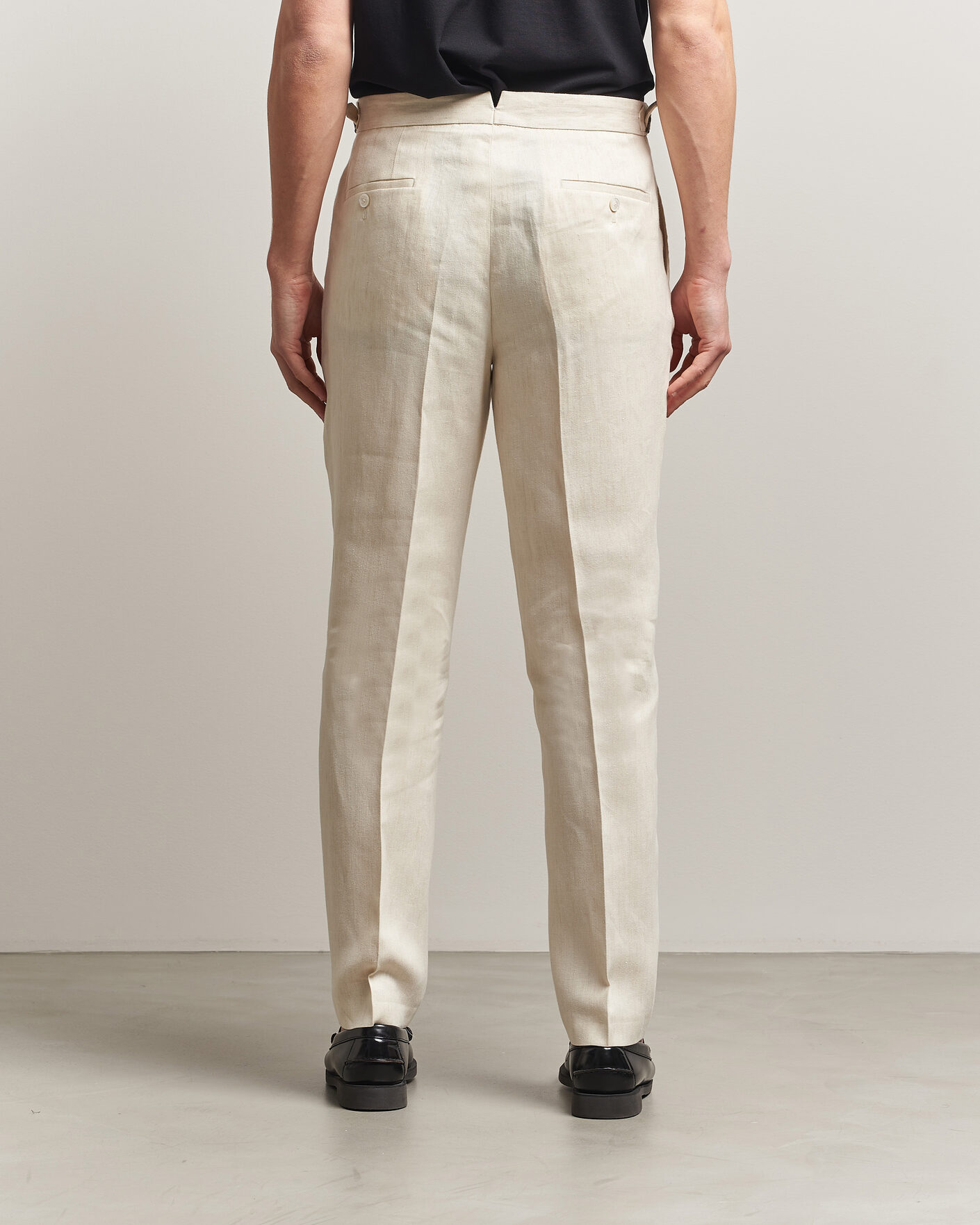 Men | Trousers | BOSS BLACK | Perino Linen Suit Trousers Open Beige