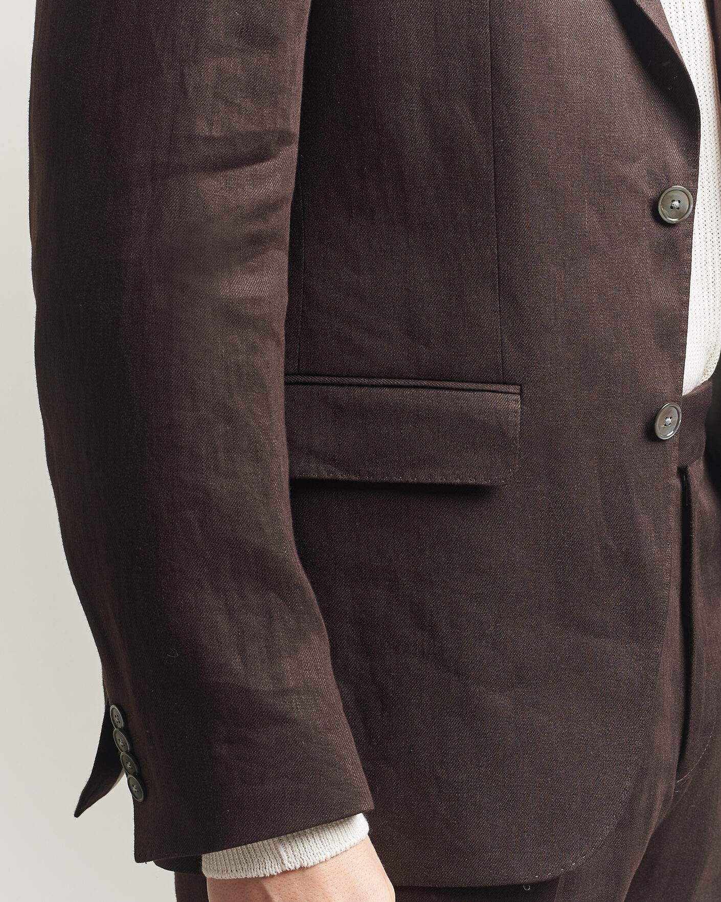 Men | Blazers | BOSS BLACK | Hutson Linen Suit Blazer Dark Brown