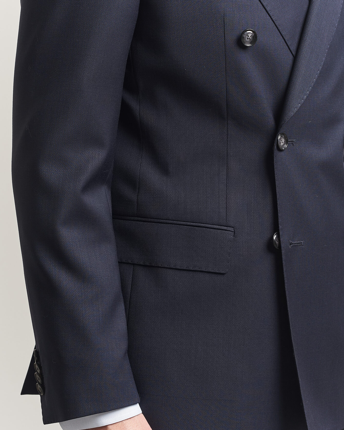 Men | Suits | BOSS BLACK | Huge Wool Double Breasted Suit Dark Blue
