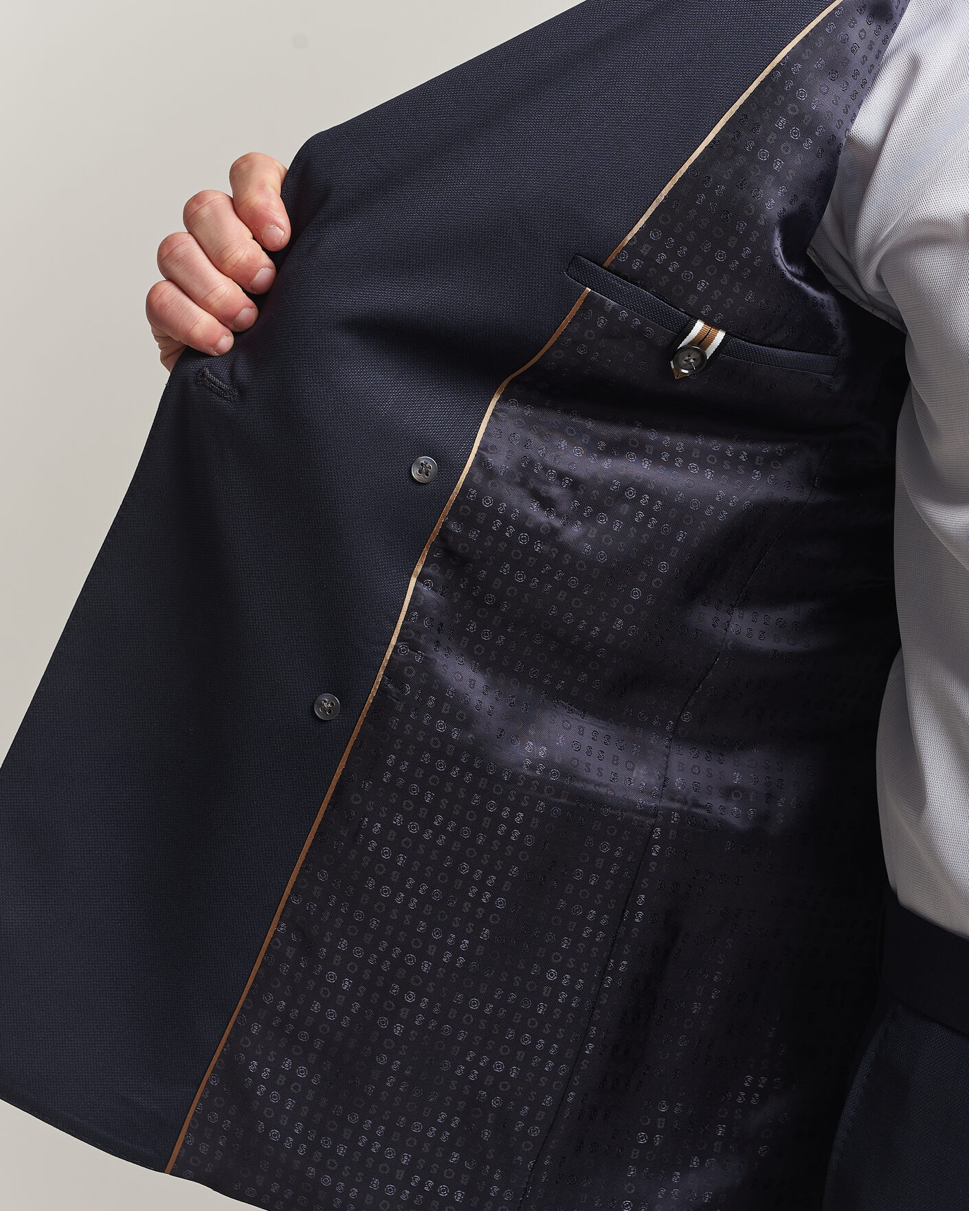 Men | Suits | BOSS BLACK | Huge Wool Double Breasted Suit Dark Blue