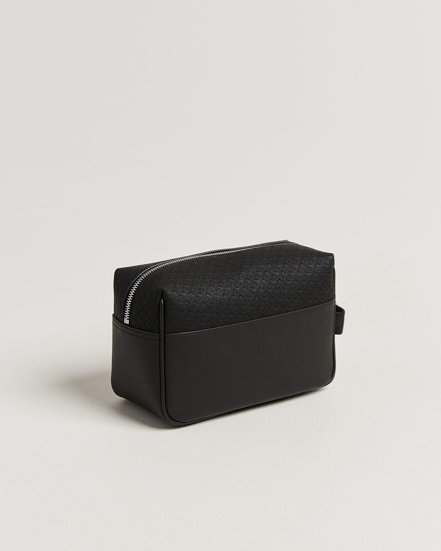 Men | Bags | BOSS BLACK | Daxter Monogram Leather Washbag Black