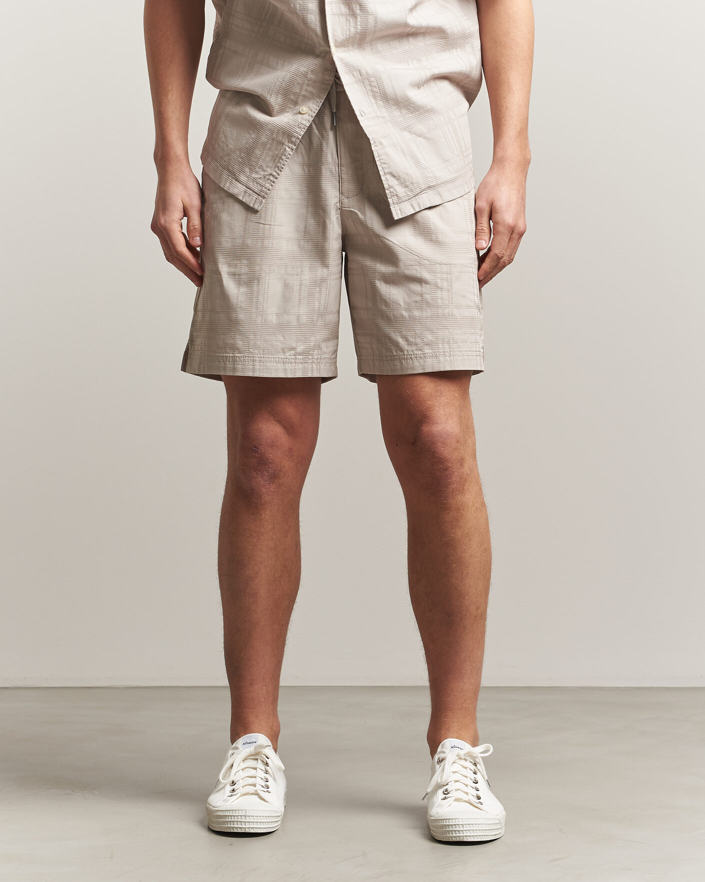 Men | Shorts | BOSS ORANGE | Sandrew Cotton Drawstring Shorts Open Grey