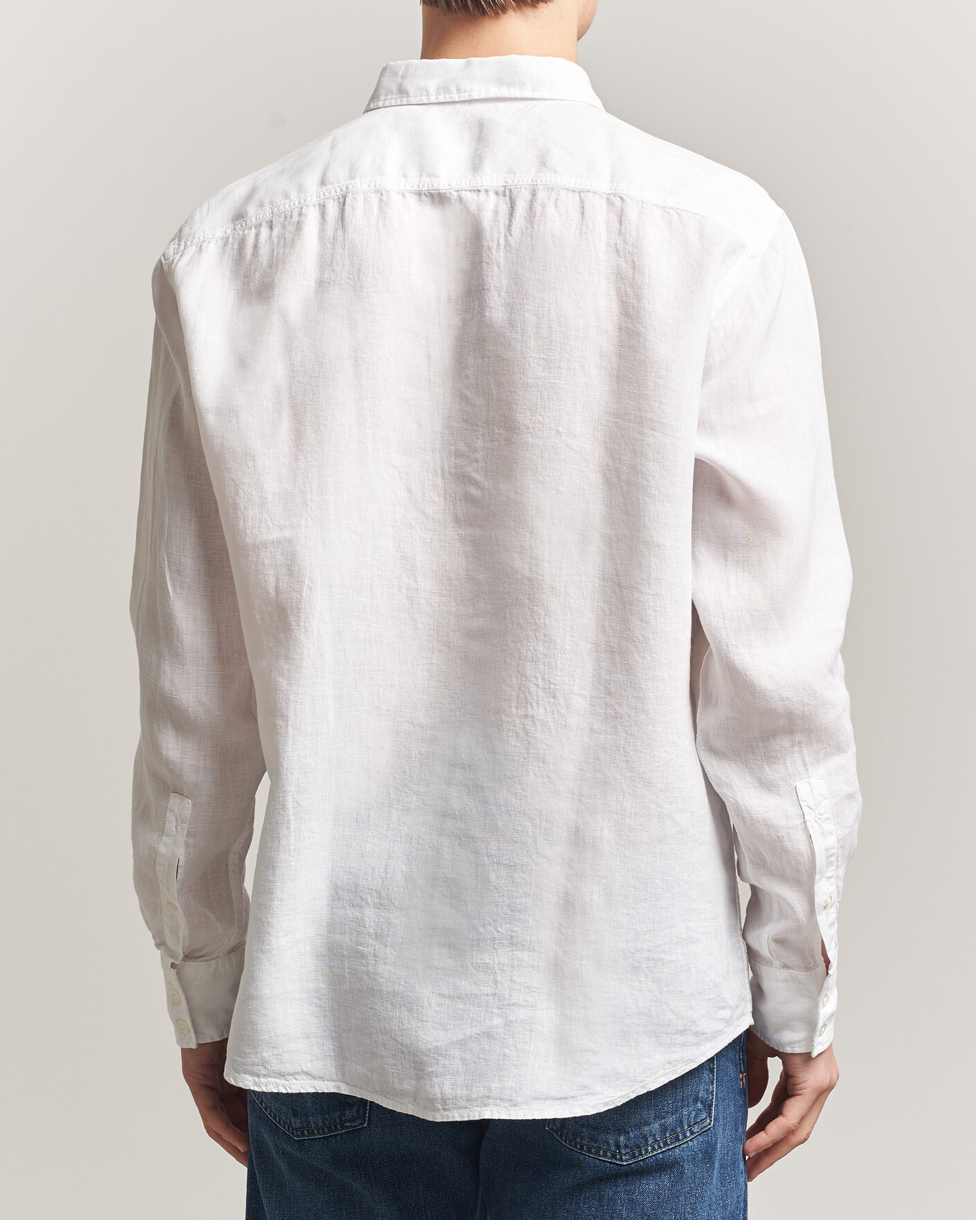 Men | Shirts | BOSS ORANGE | Relegant Linen Shirt White