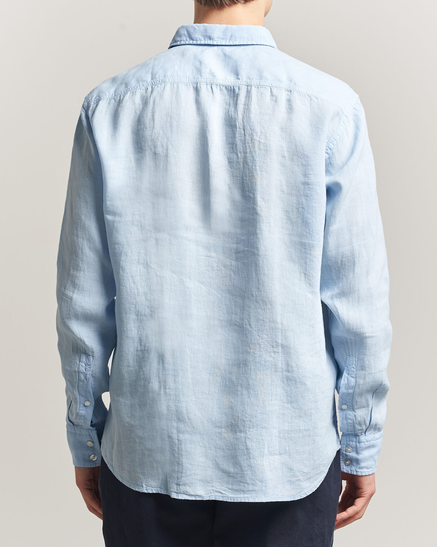 Men | Shirts | BOSS ORANGE | Relegant Linen Shirt Light Blue