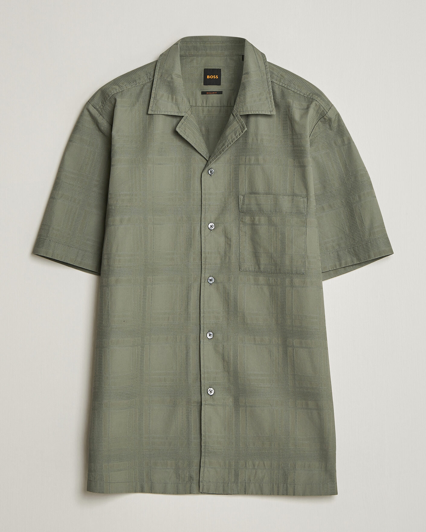 Men | Shirts | BOSS ORANGE | Rayer Cotton Resort Shirt Open Grey