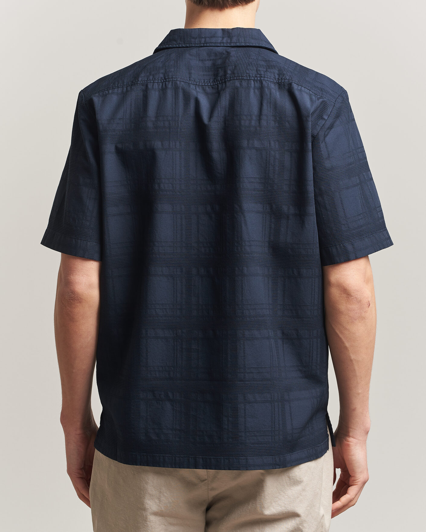 Men | Shirts | BOSS ORANGE | Rayer Cotton Resort Shirt Dark Blue