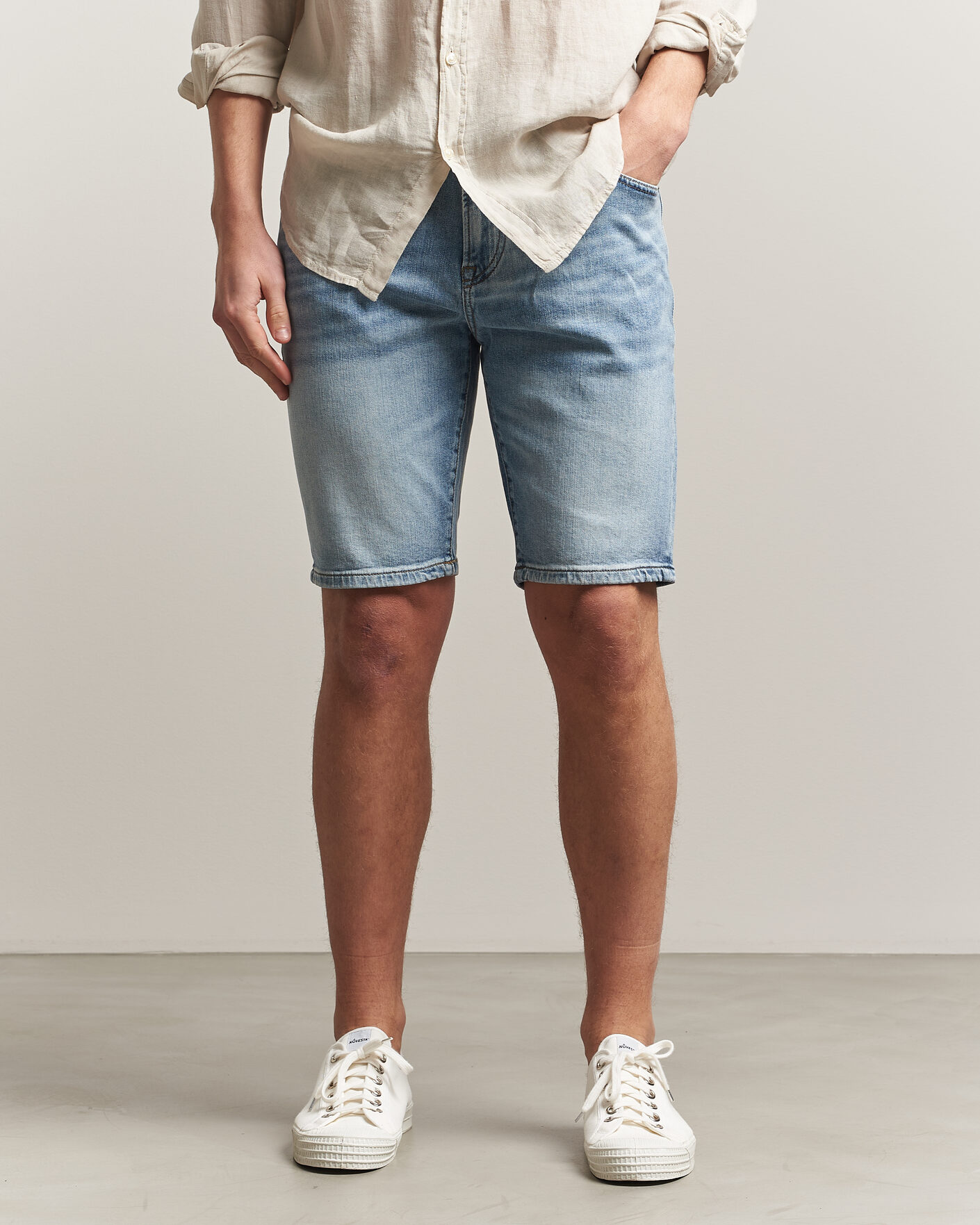 Men | Shorts | BOSS ORANGE | Re.Maine Denim Shorts Light Blue