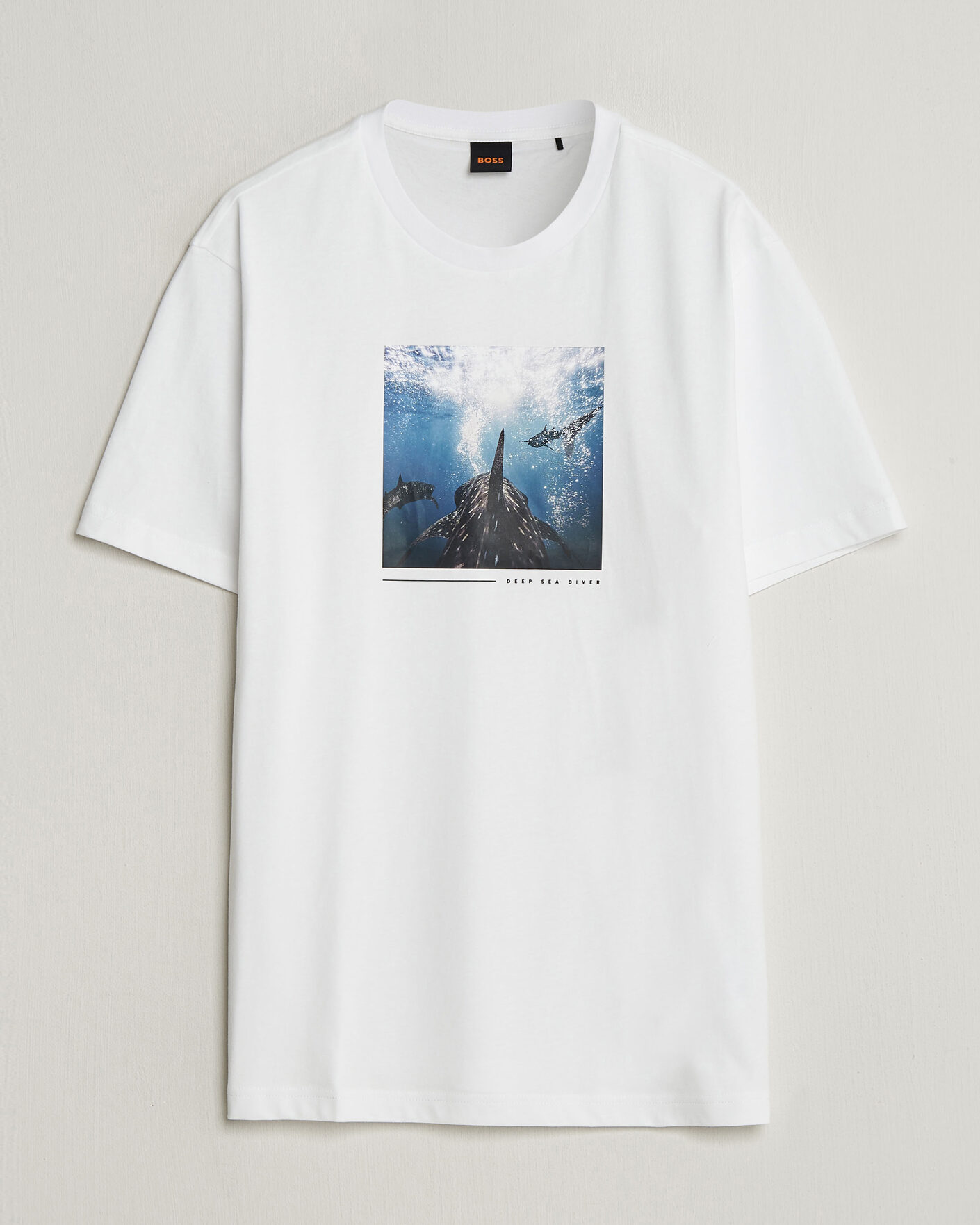 Men | T-Shirts | BOSS ORANGE | Creature Printed Crew Neck T-Shirt Natural