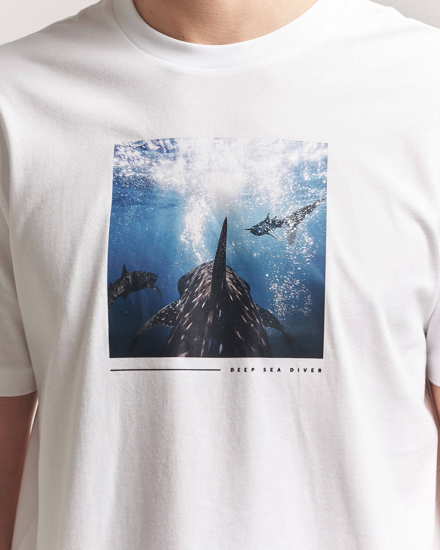 Men | T-Shirts | BOSS ORANGE | Creature Printed Crew Neck T-Shirt Natural