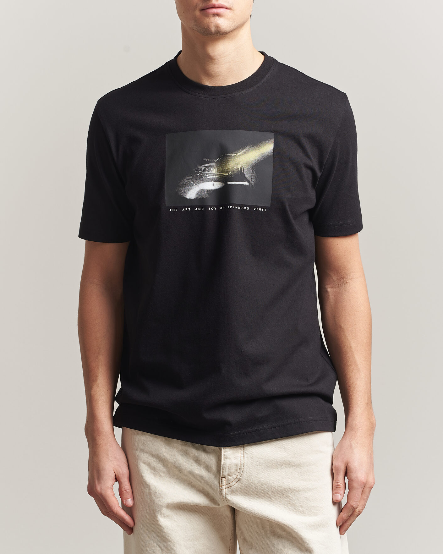 Men | T-Shirts | BOSS ORANGE | DJ Printed Crew Neck T-Shirt Black