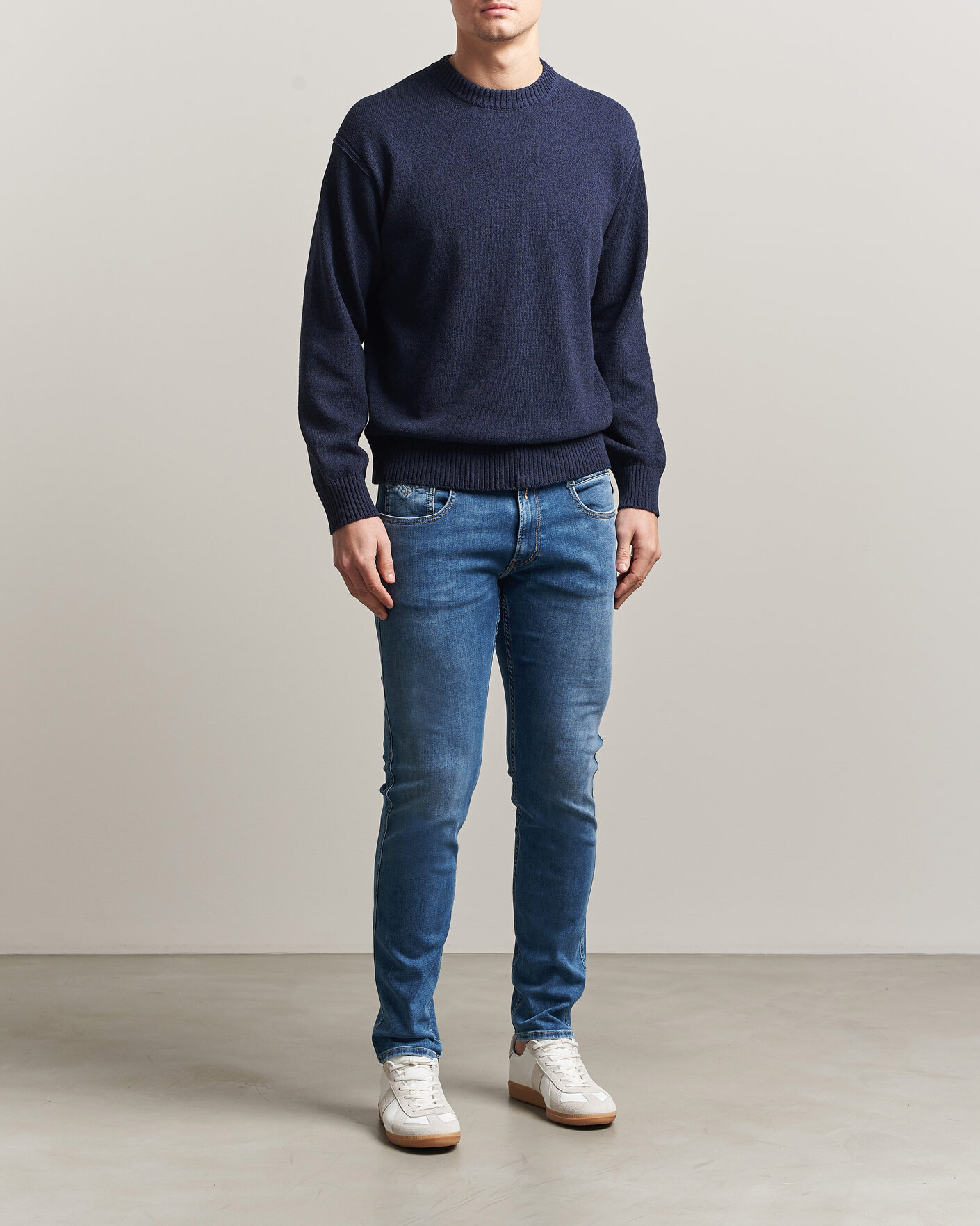 BOSS ORANGE Kerlino Knitted Sweater Dark Blue at CareOfCarl.com