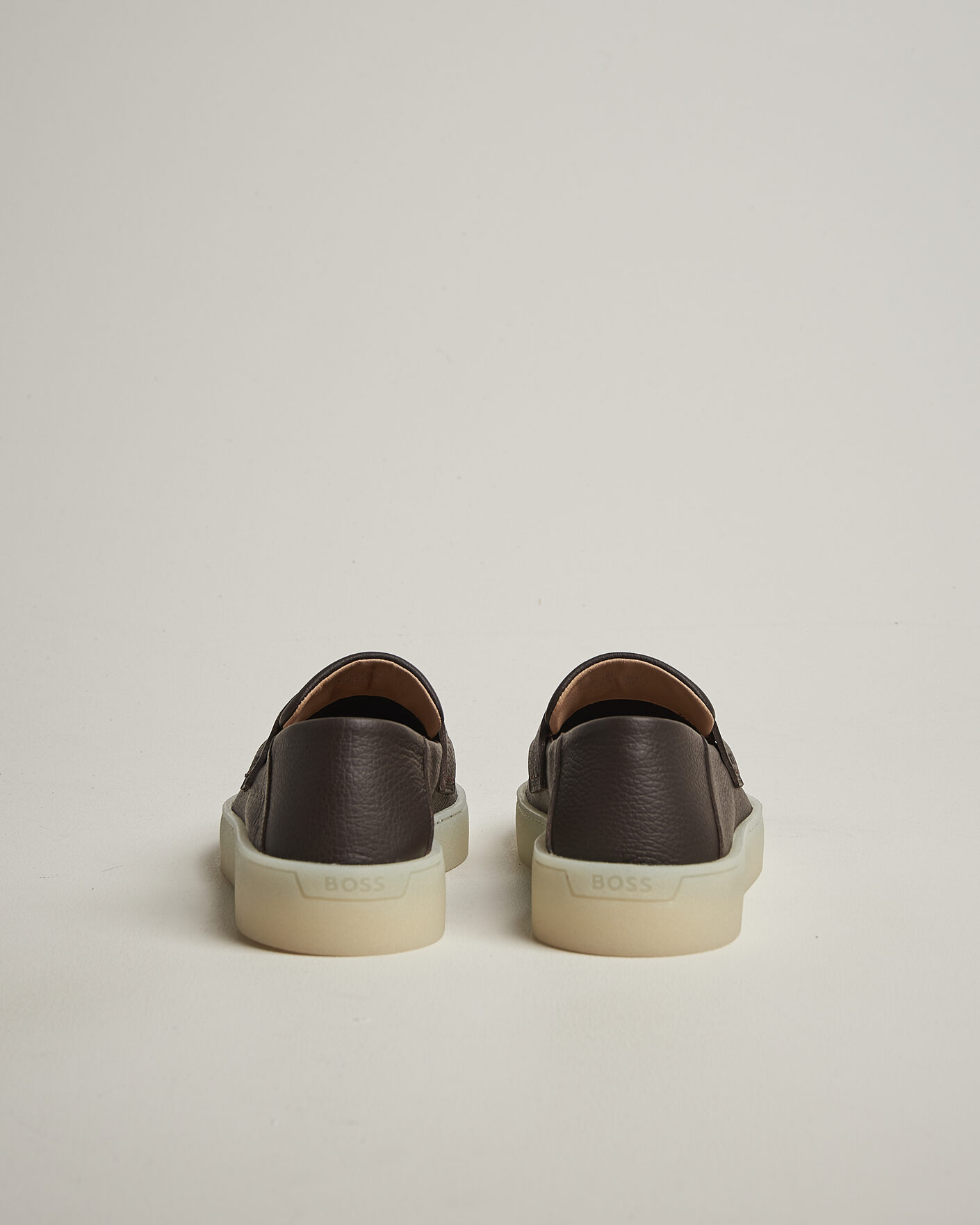 Men | Loafers | BOSS BLACK | Randal Leather Loafer Dark Brown