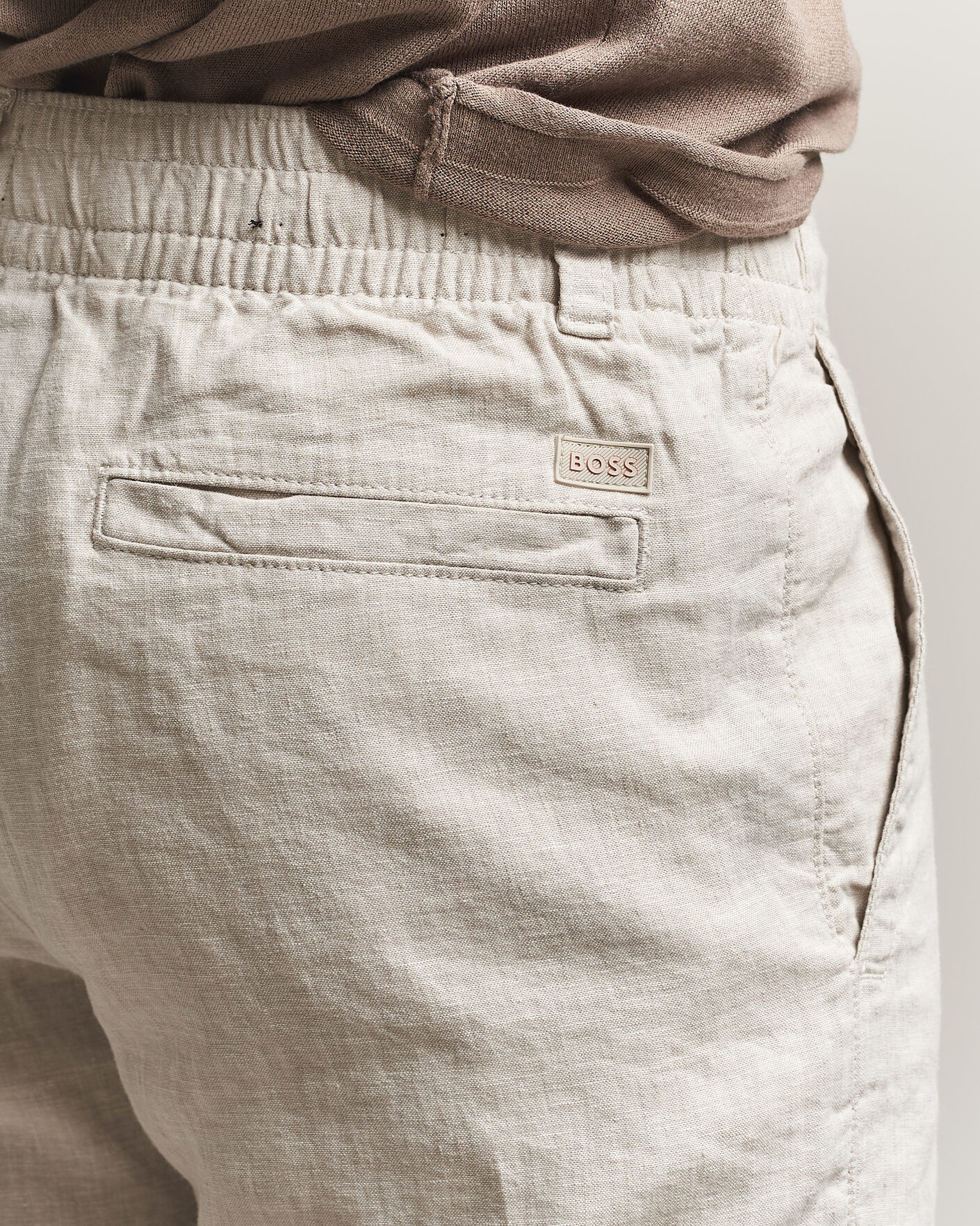 Men | Trousers | BOSS ORANGE | Sanderson Linen Pants Open Grey