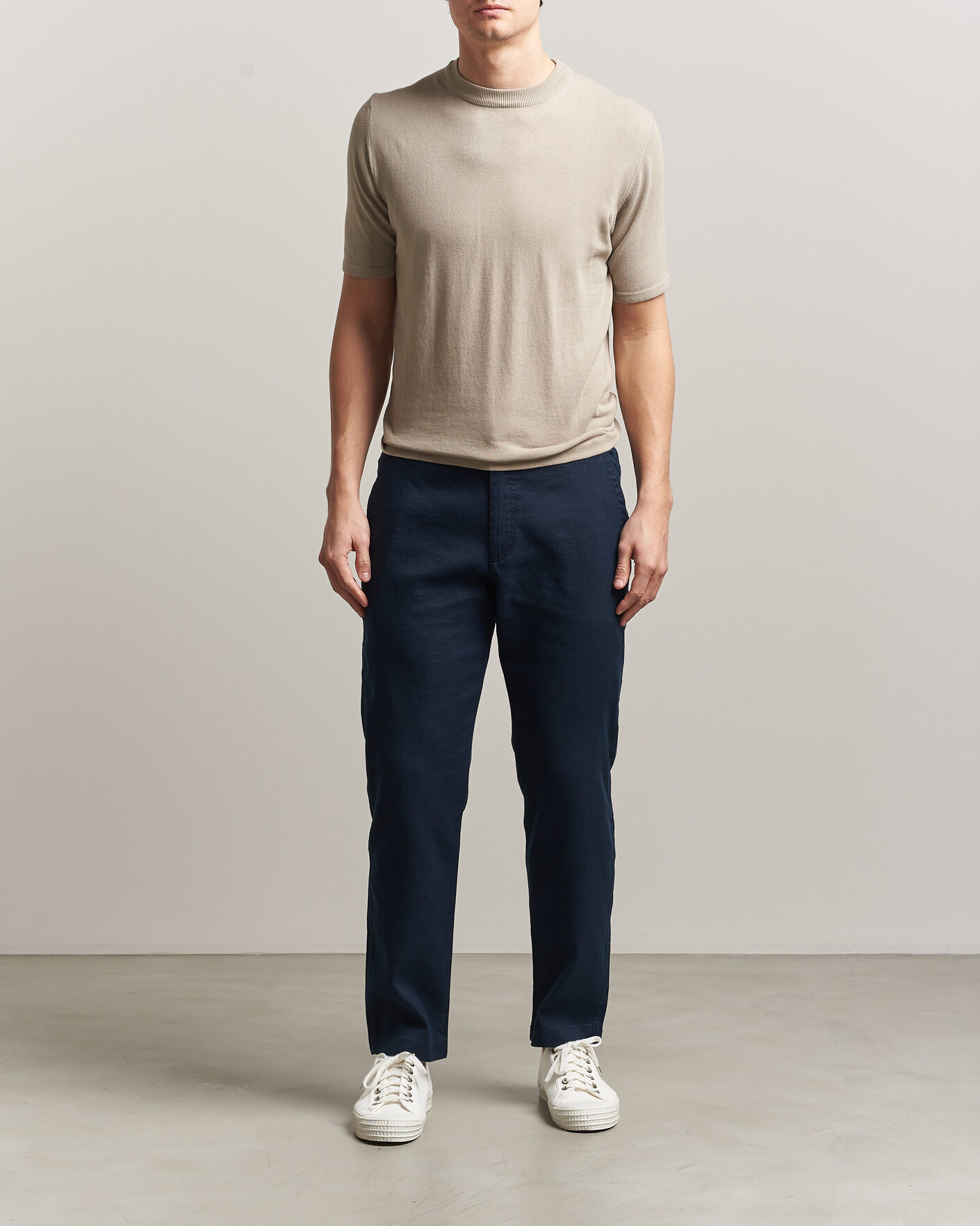 Men | Trousers | BOSS ORANGE | Sanderson Linen Pants Dark Blue