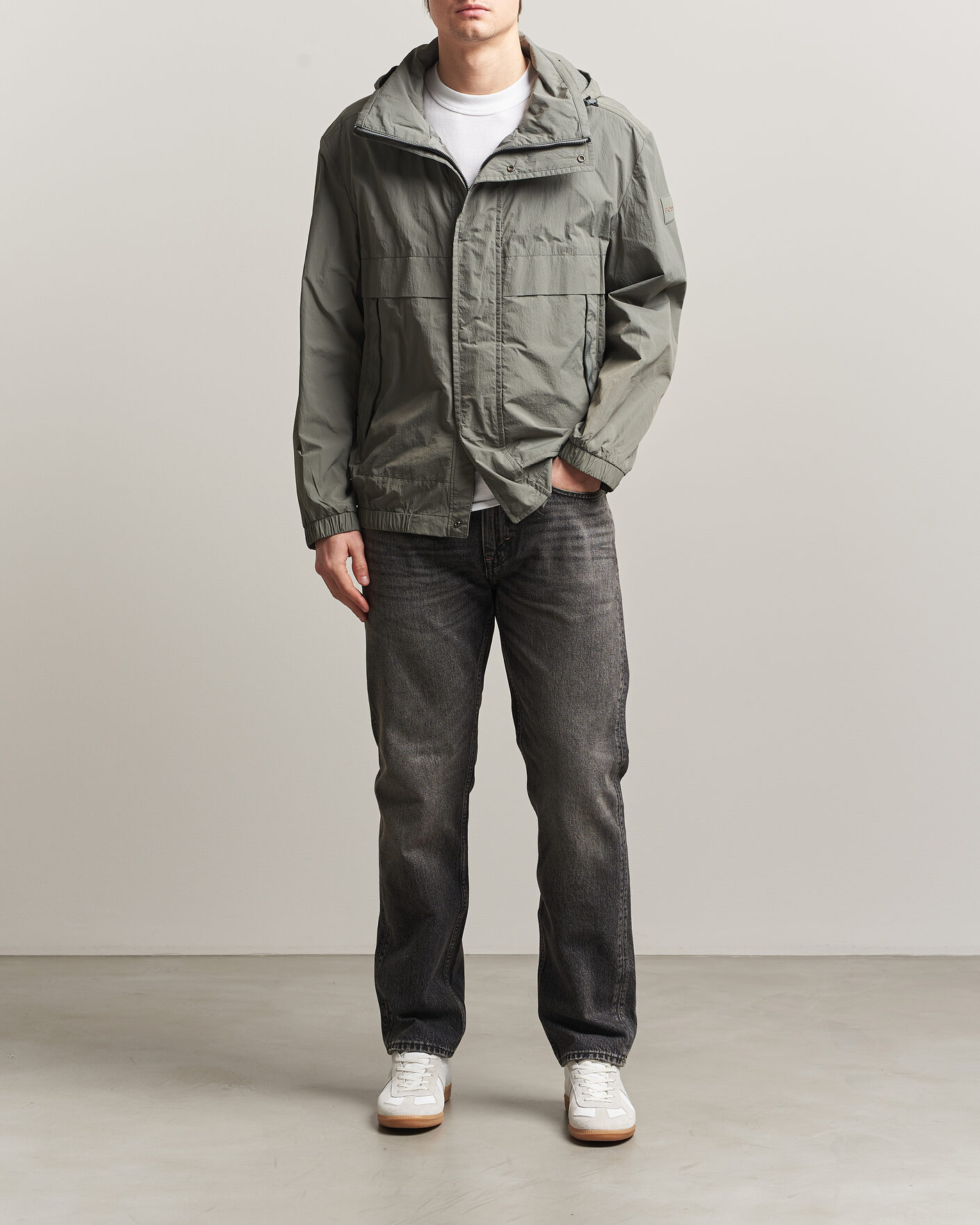 Men | Coats & Jackets | BOSS ORANGE | Oberle Hooded Jacket Green