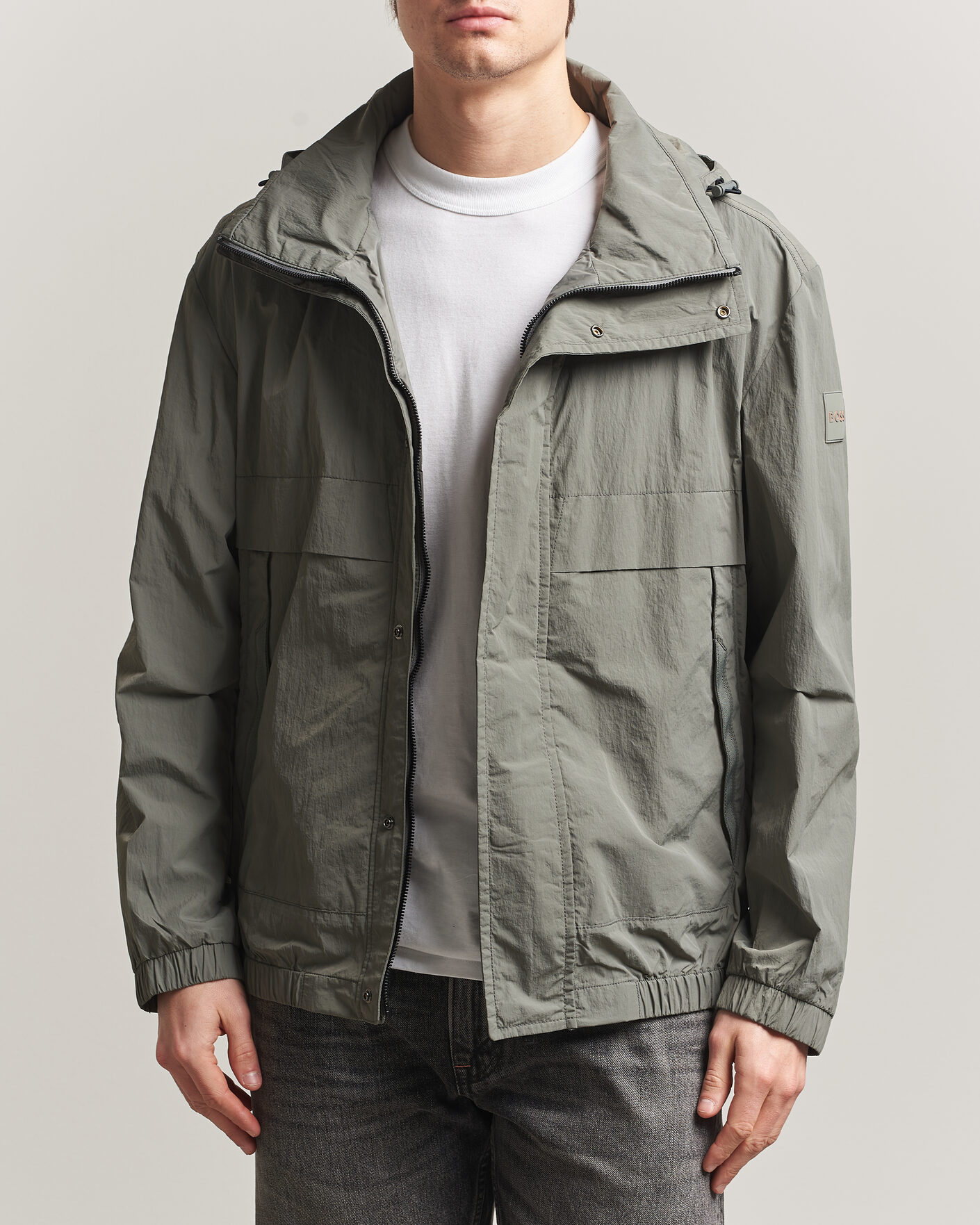 Men | Coats & Jackets | BOSS ORANGE | Oberle Hooded Jacket Green
