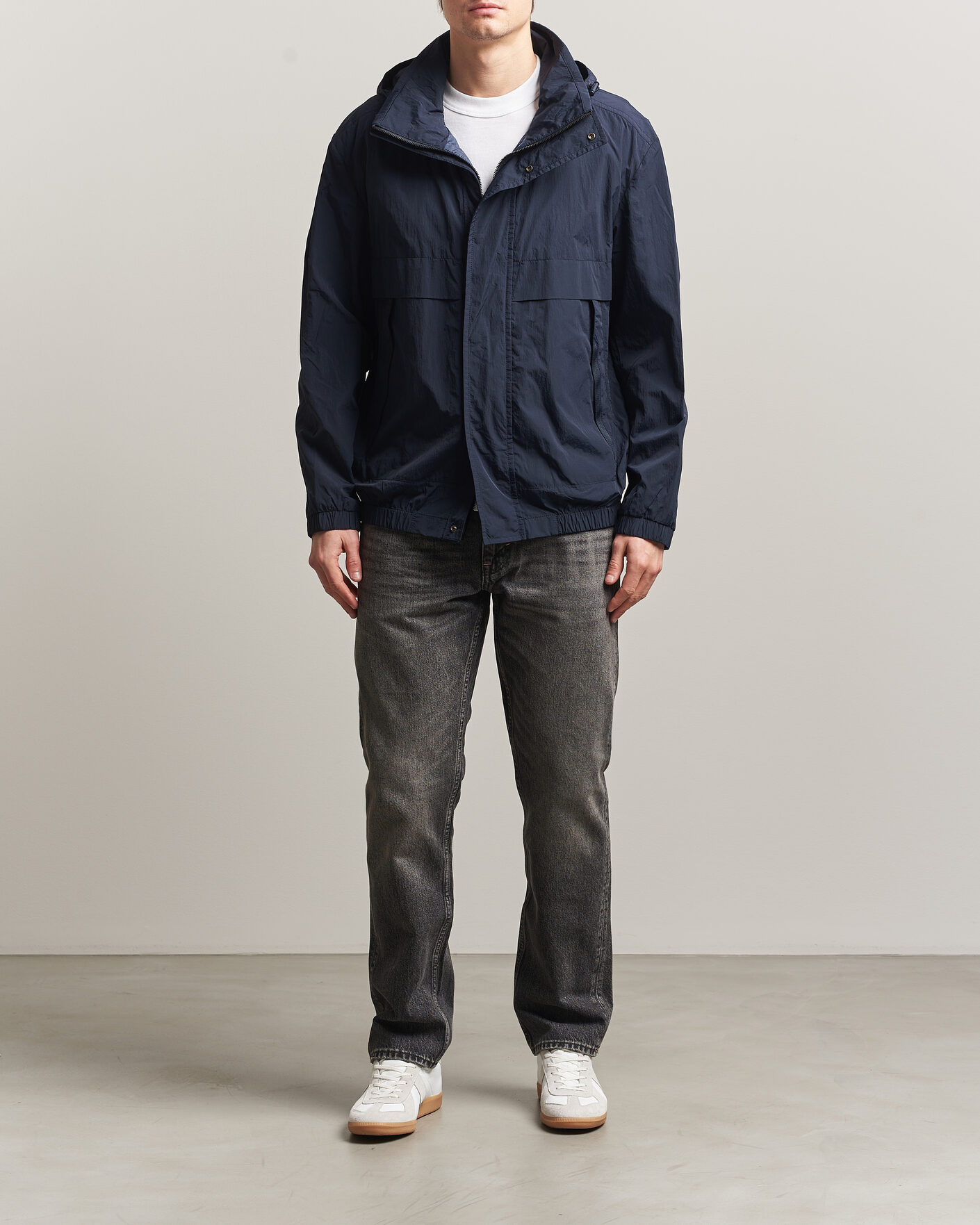 Men | Coats & Jackets | BOSS ORANGE | Oberle Hooded Jacket Dark Blue