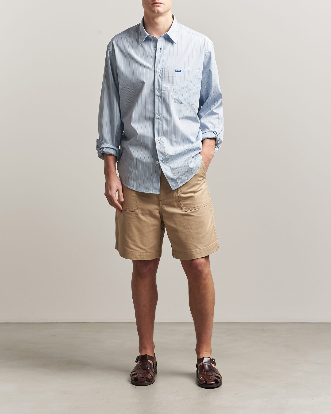 Men | Shorts | HUGO | Gutwin Workwear Shorts Medium Beige