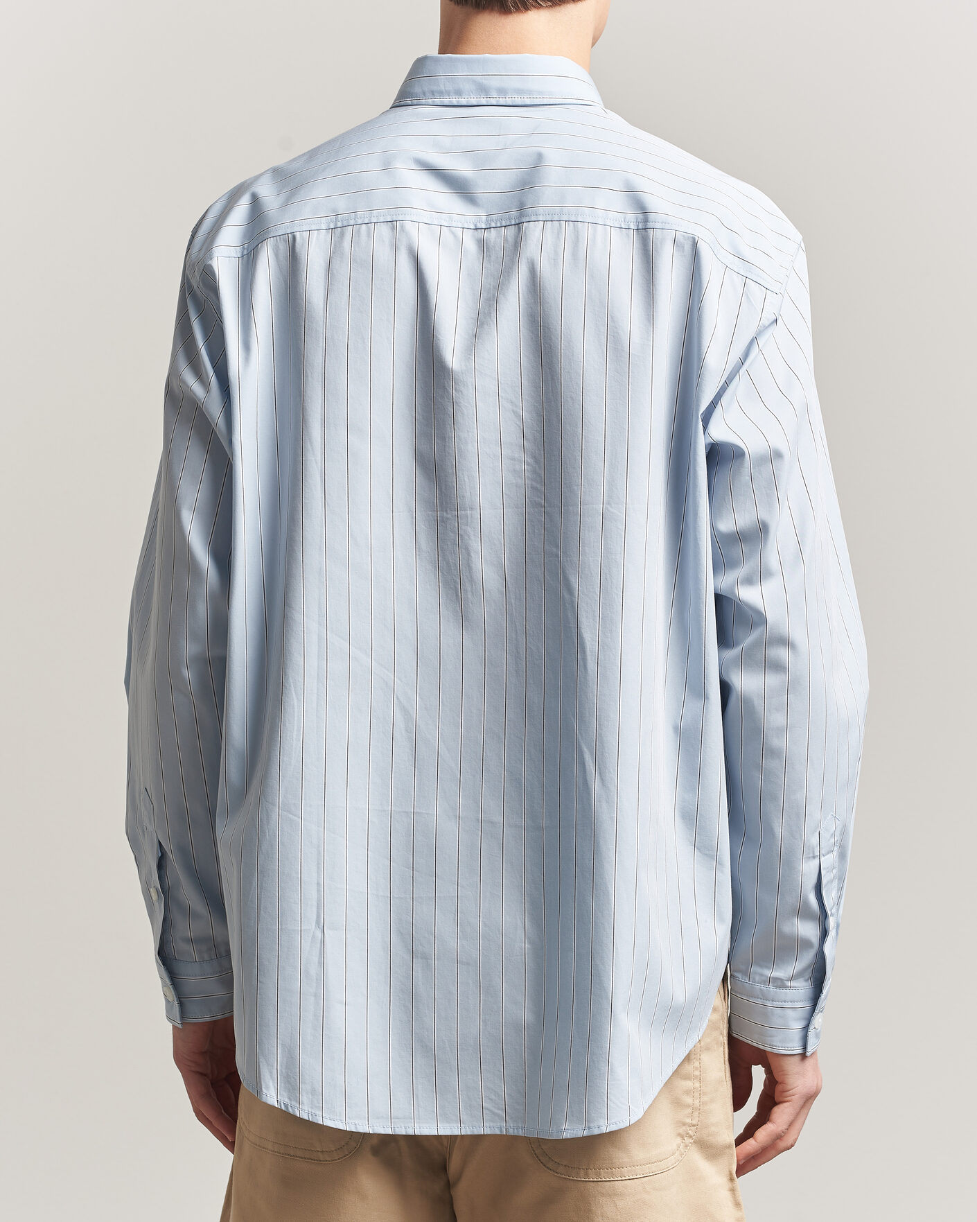 Men | Shirts | HUGO | Ebalto Striped Cotton Shirt Open Blue