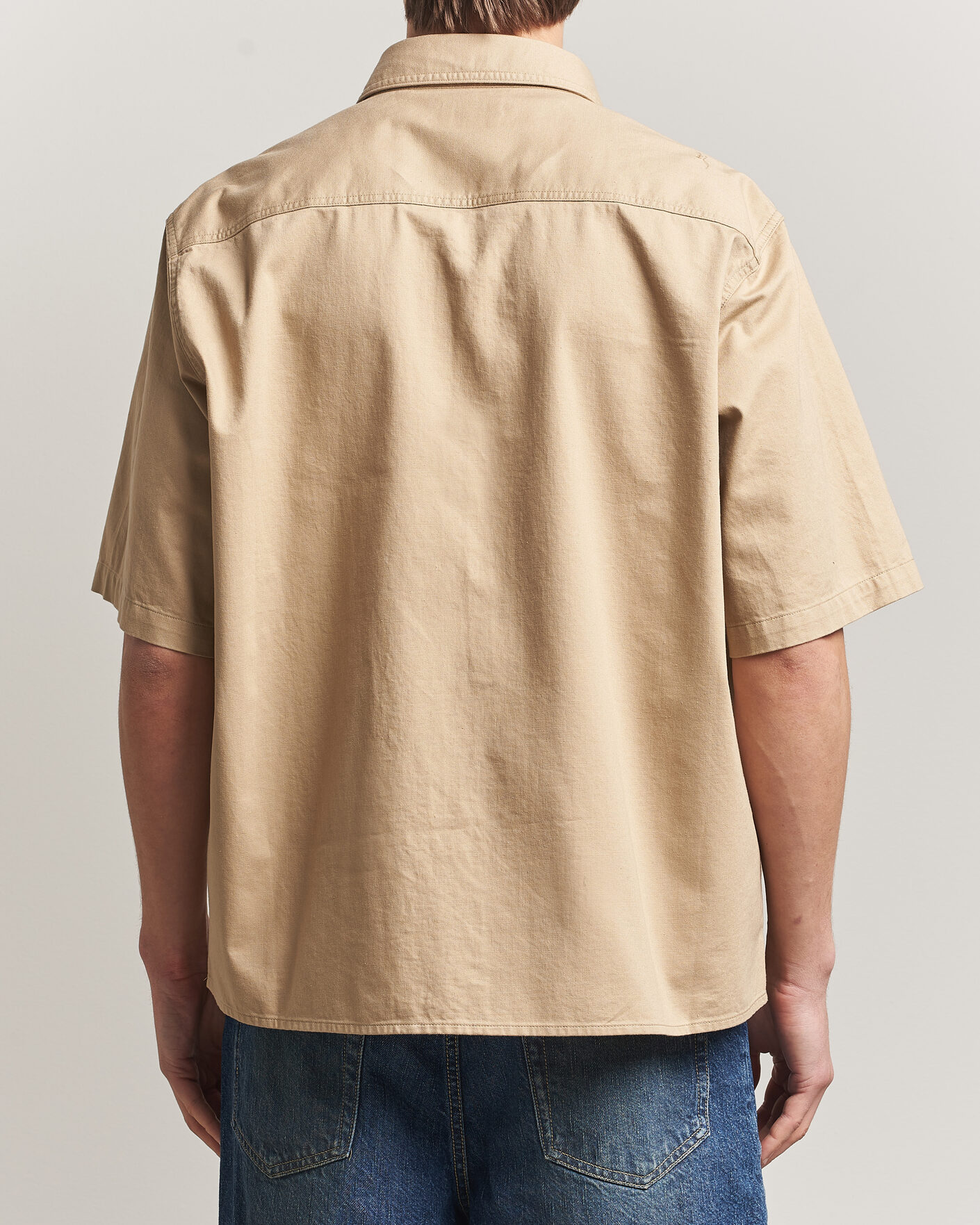 Men | Shirts | HUGO | Ebwin Workwear Short Sleeve Shirt Medium Beige