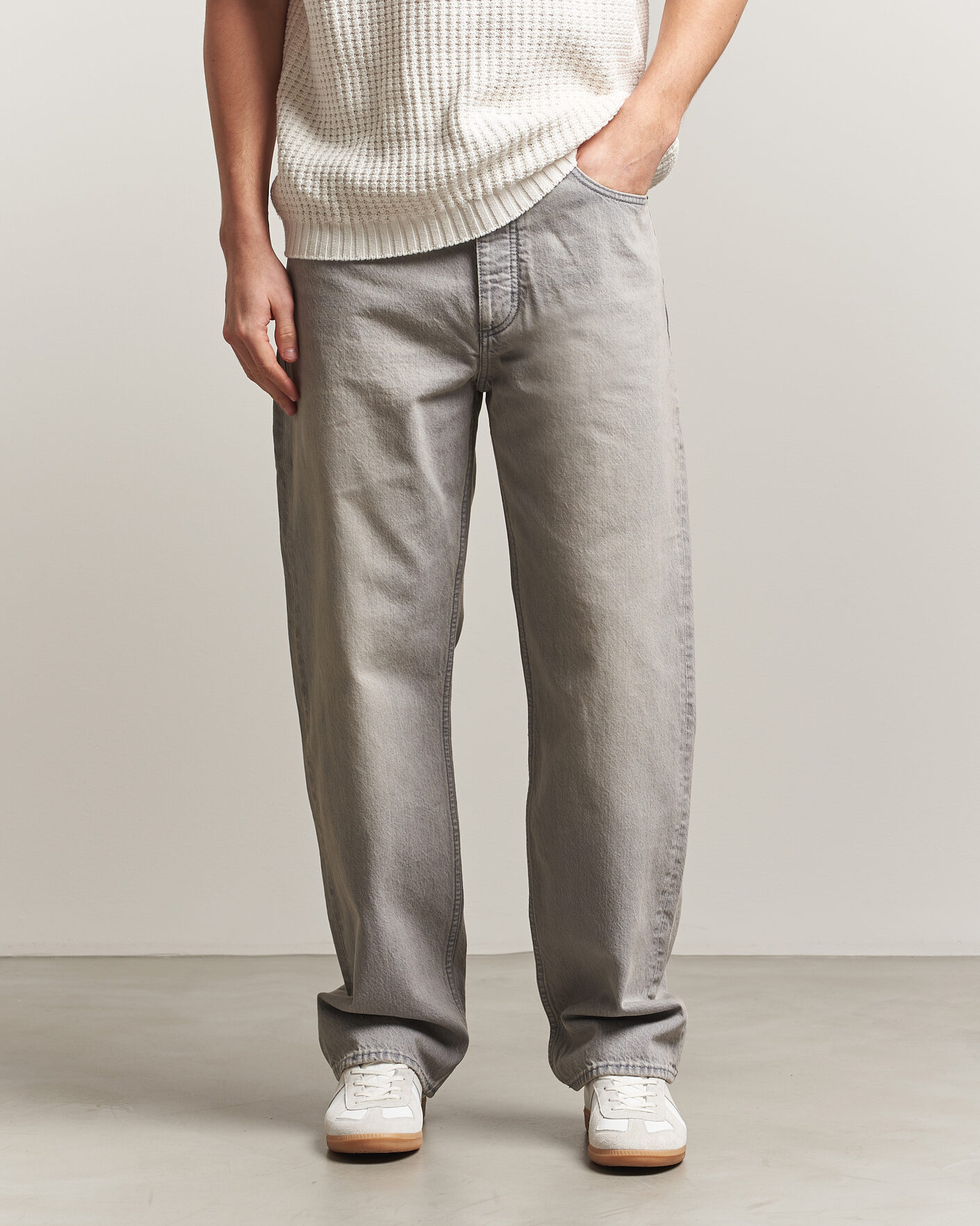 Men | Jeans | HUGO | Nate Baggy Fit Jeans Medium Grey