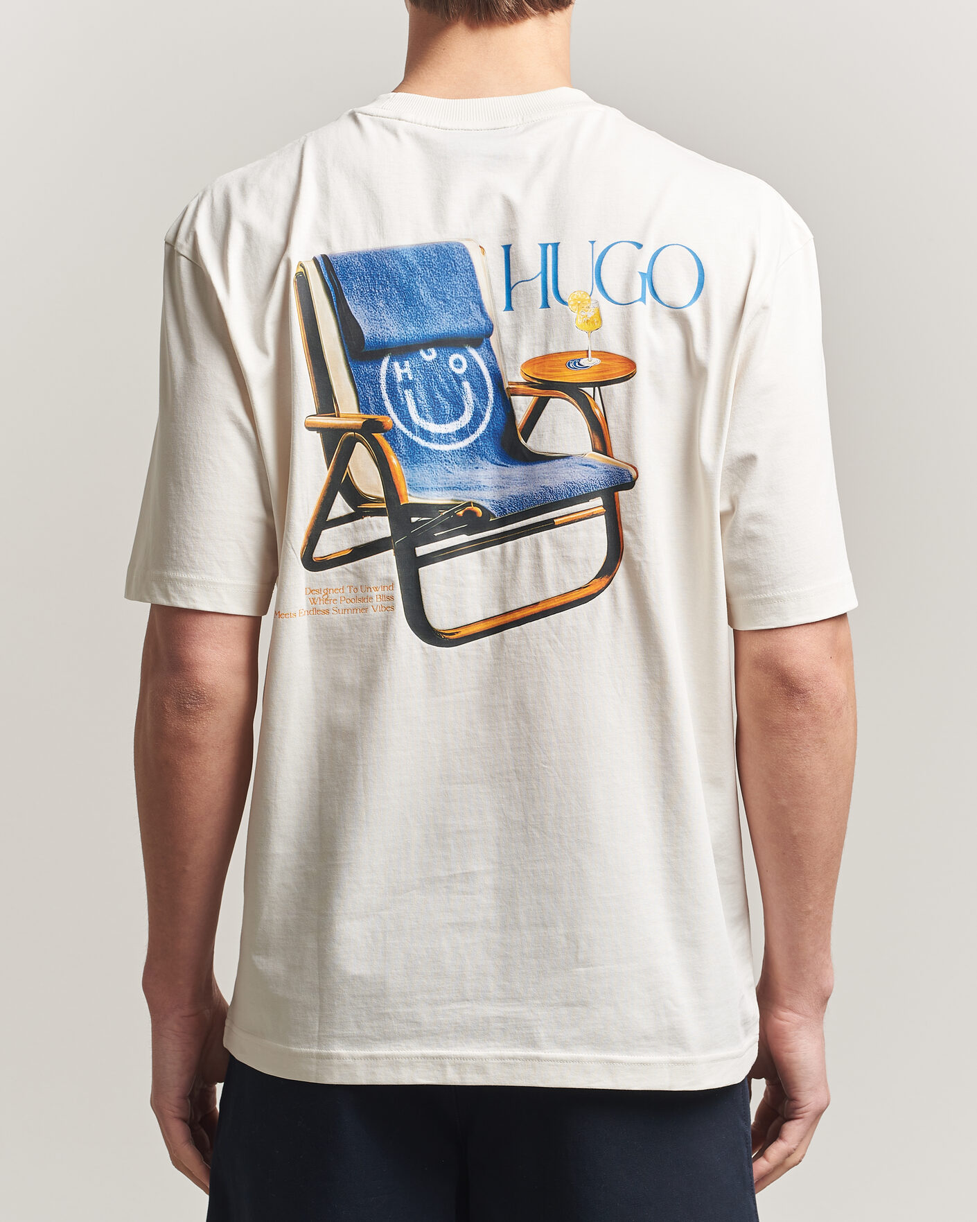 Men | T-Shirts | HUGO | Nulaxo Printed Crew Neck T-Shirt Open White