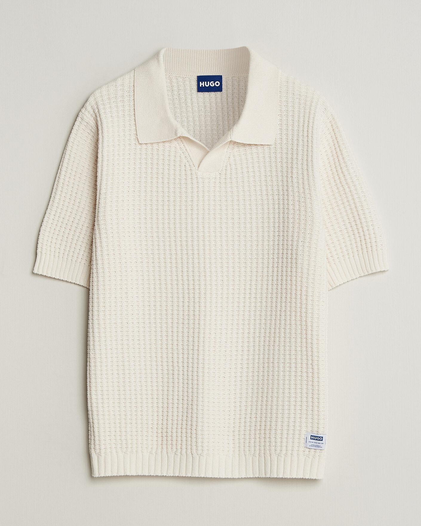 Men | Polo Shirts | HUGO | Spero Knitted Polo Open White