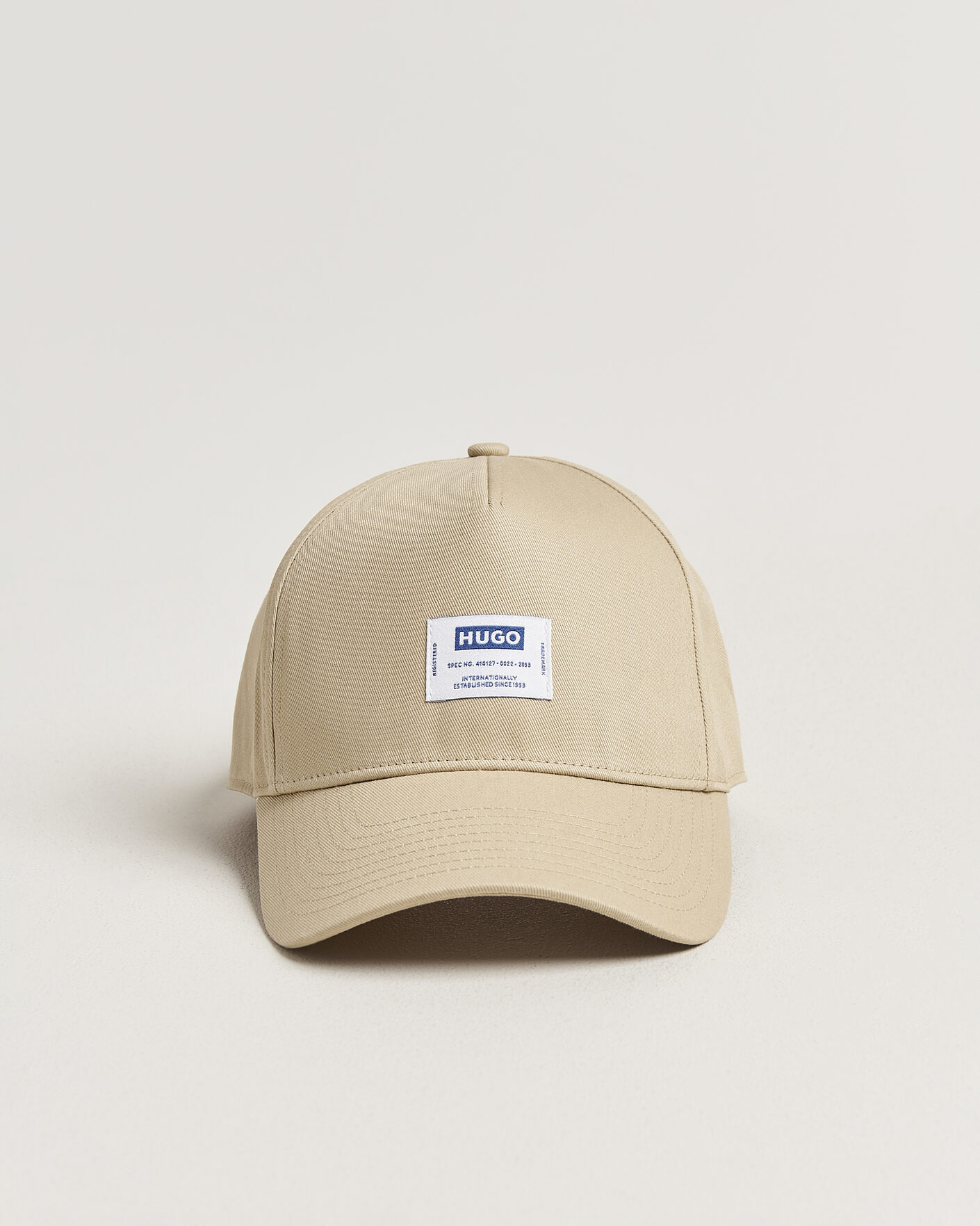 Men | Hats & Caps | HUGO | Merk Logo Cap Medium Beige