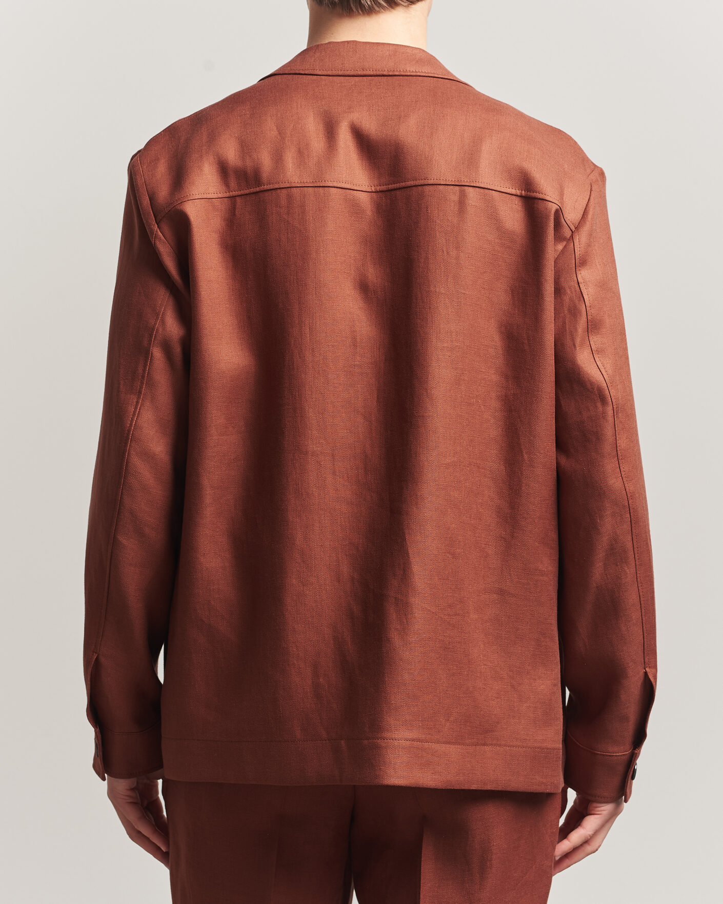 Men | Shirts | BOSS CAMEL | Corvin Linen Overshirt Medium Brown